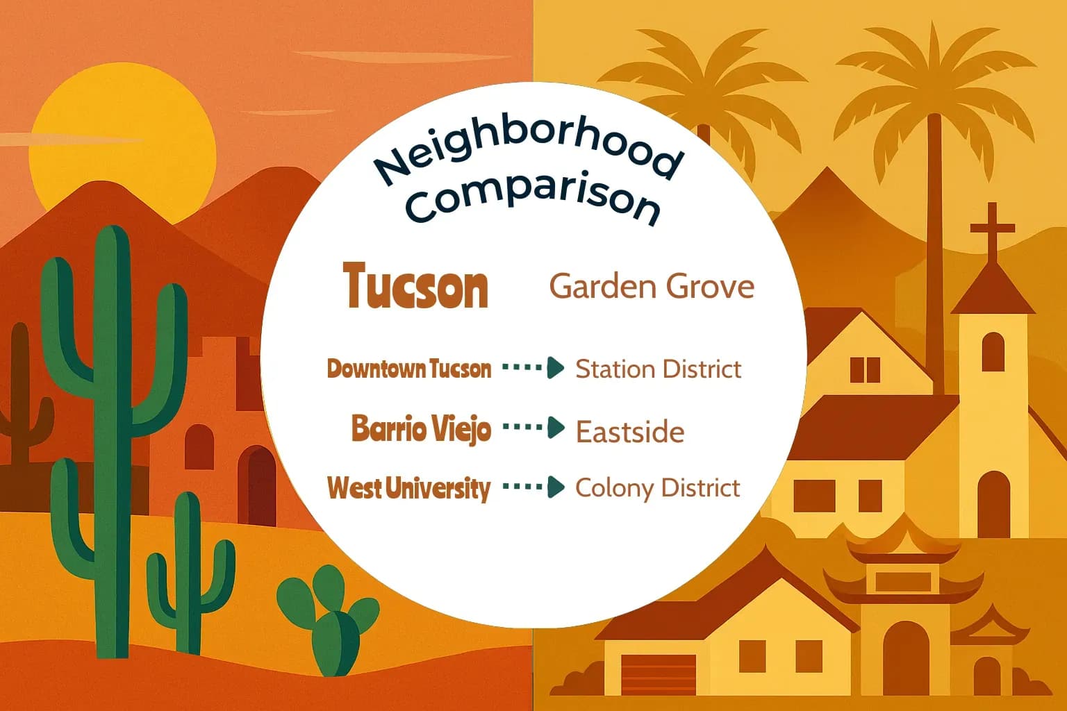 Tucson vs Garden Grove Neighborhood Comparison