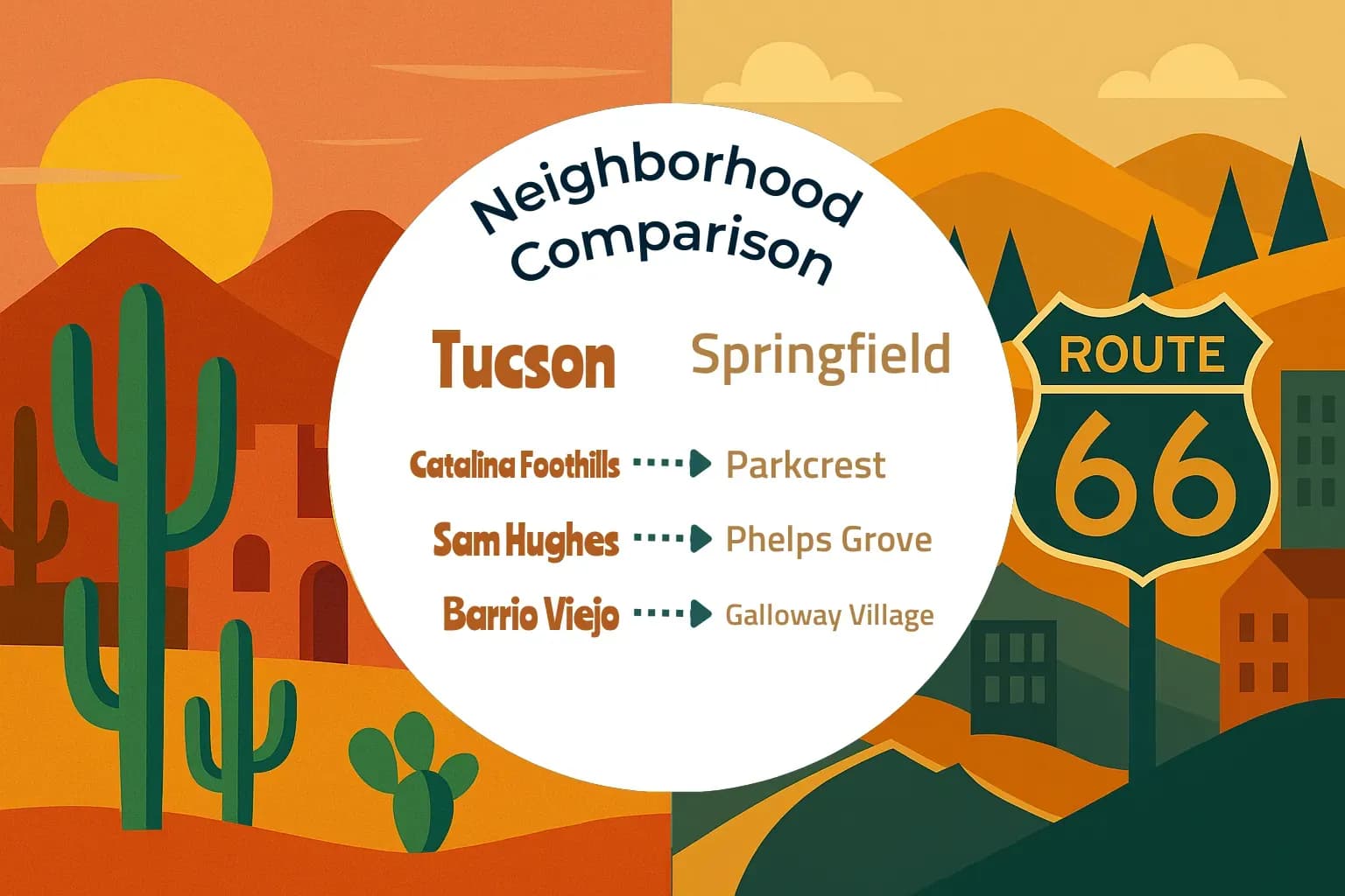 Tucson vs Springfield Neighborhood Comparison