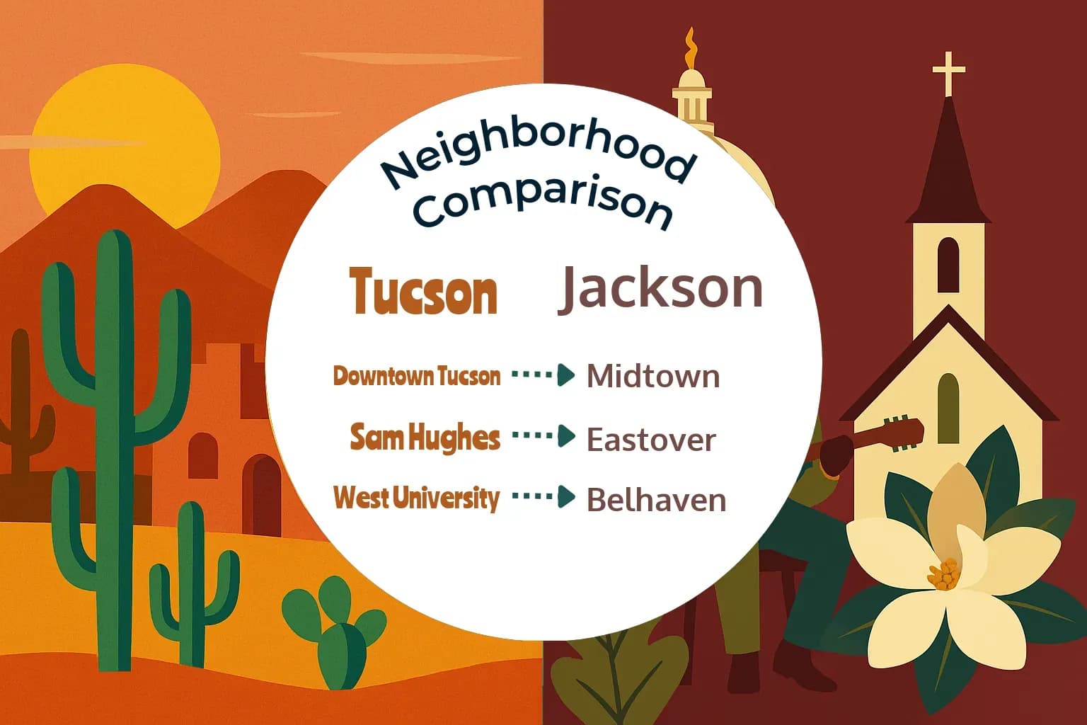 Tucson vs Jackson Neighborhood Comparison