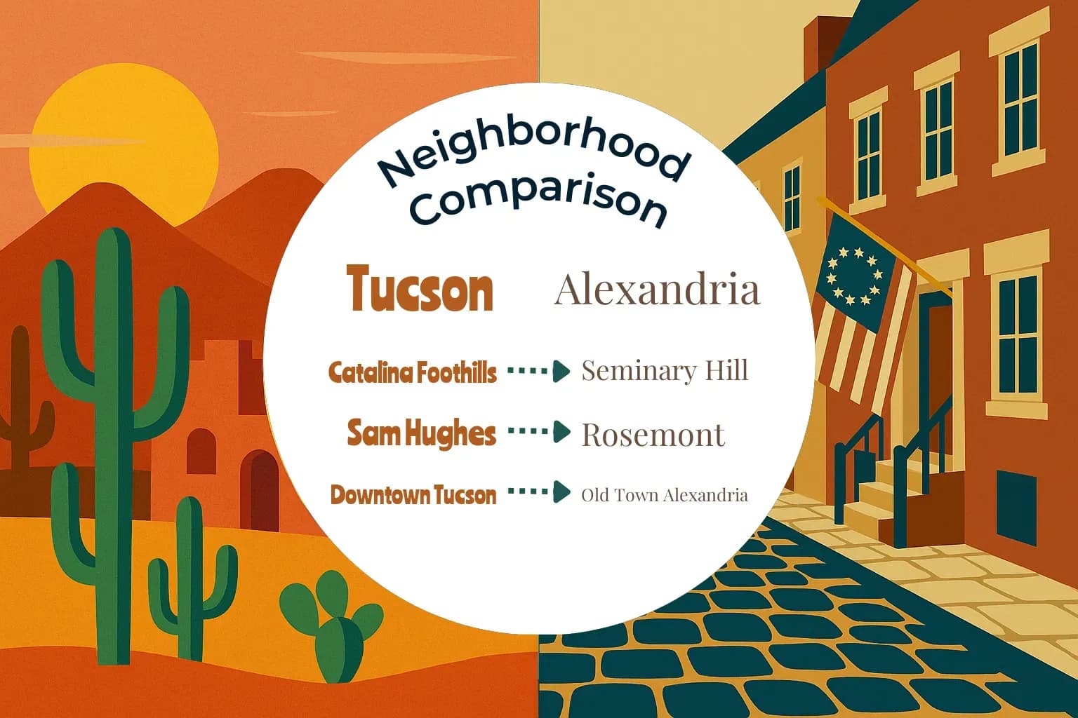 Tucson vs Alexandria Neighborhood Comparison