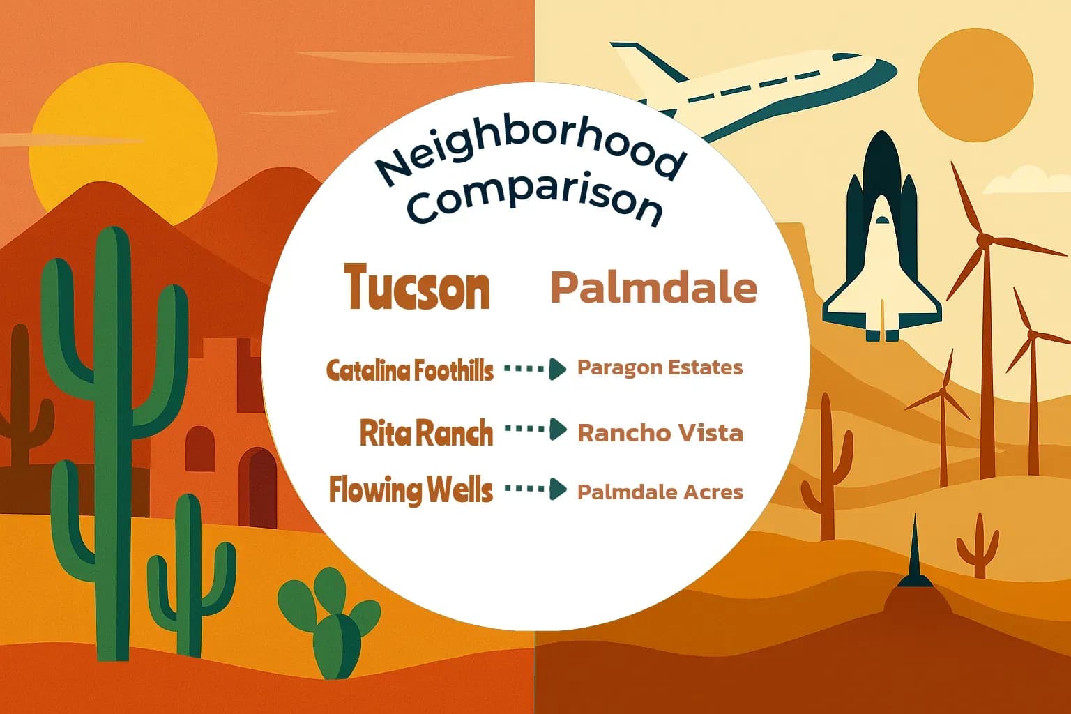 Tucson vs Palmdale Neighborhood Comparison