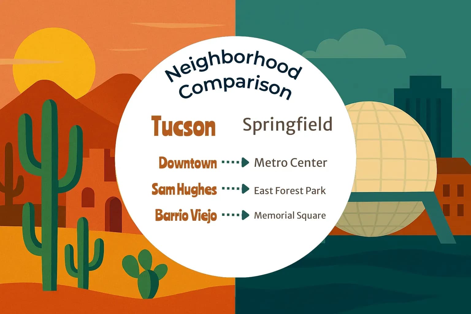 Tucson vs Springfield Neighborhood Comparison