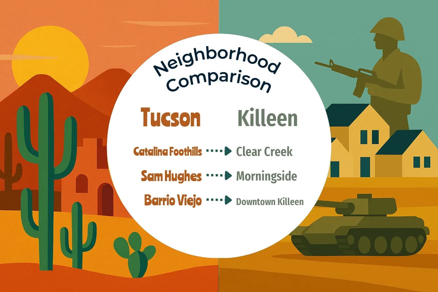 Tucson vs Killeen Neighborhood Comparison