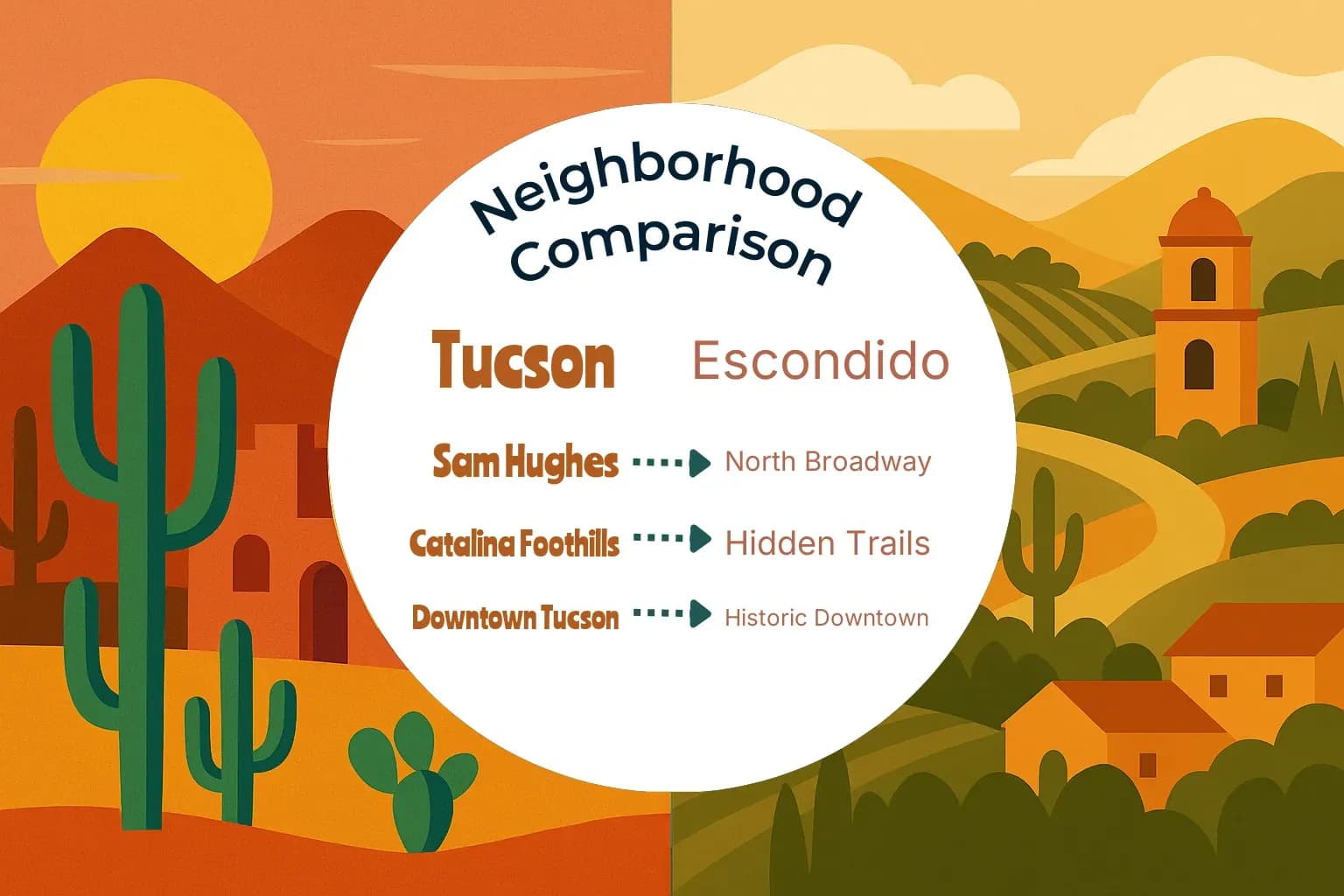 Tucson vs Escondido Neighborhood Comparison