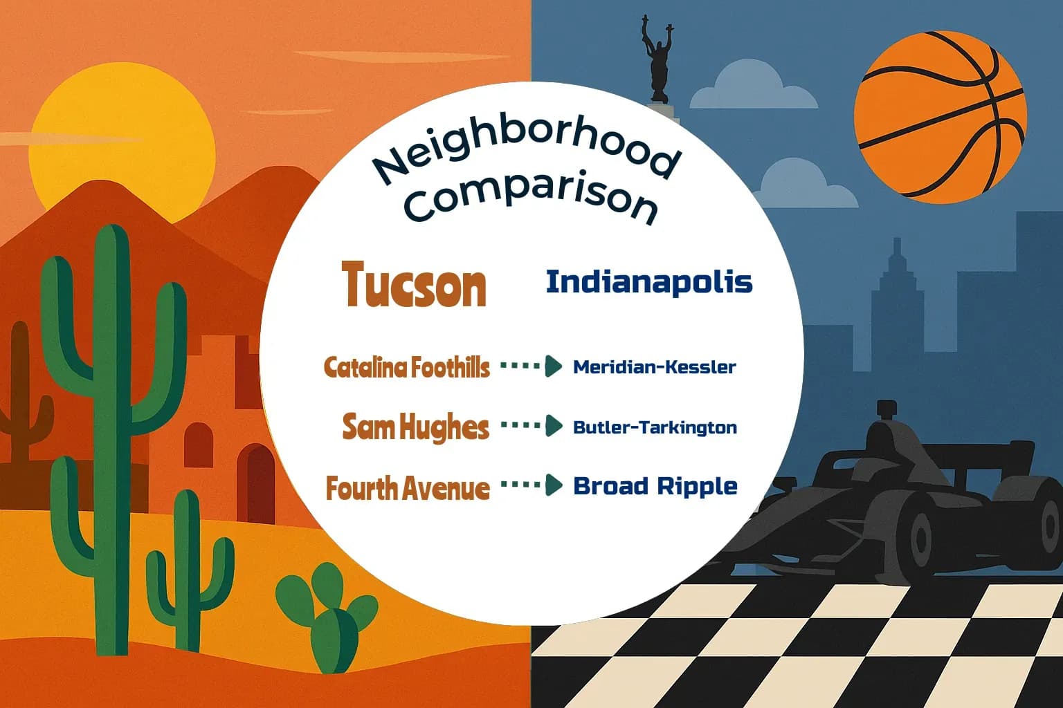 Tucson vs Indianapolis Neighborhood Comparison