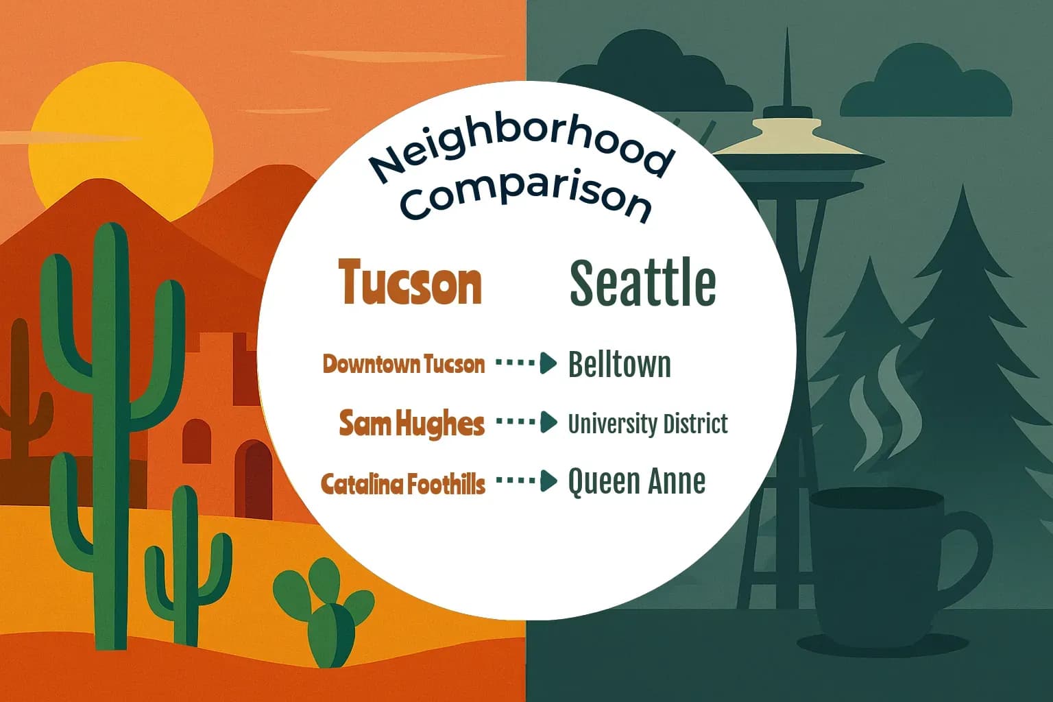 Tucson vs Seattle Neighborhood Comparison