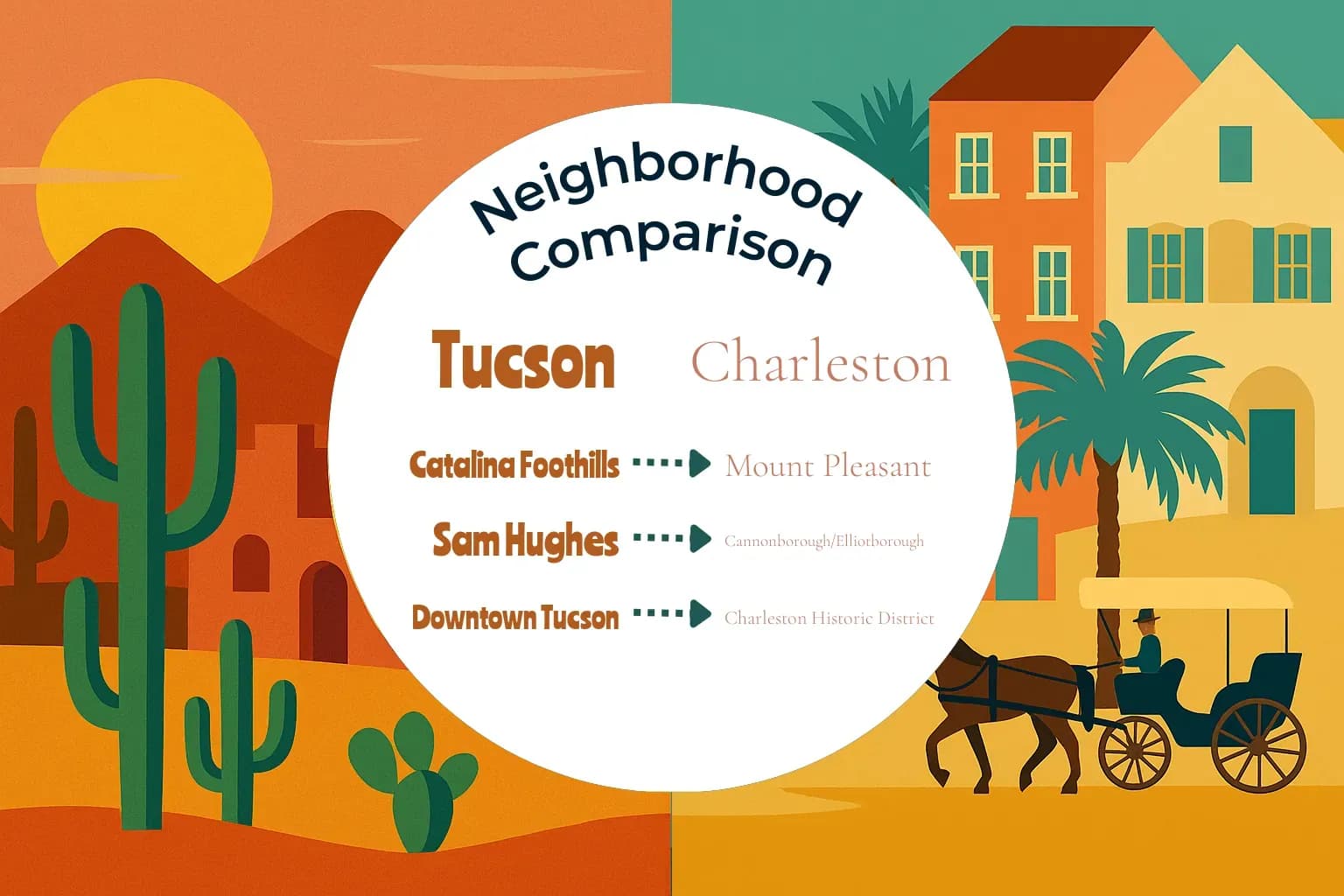 Tucson vs Charleston Neighborhood Comparison