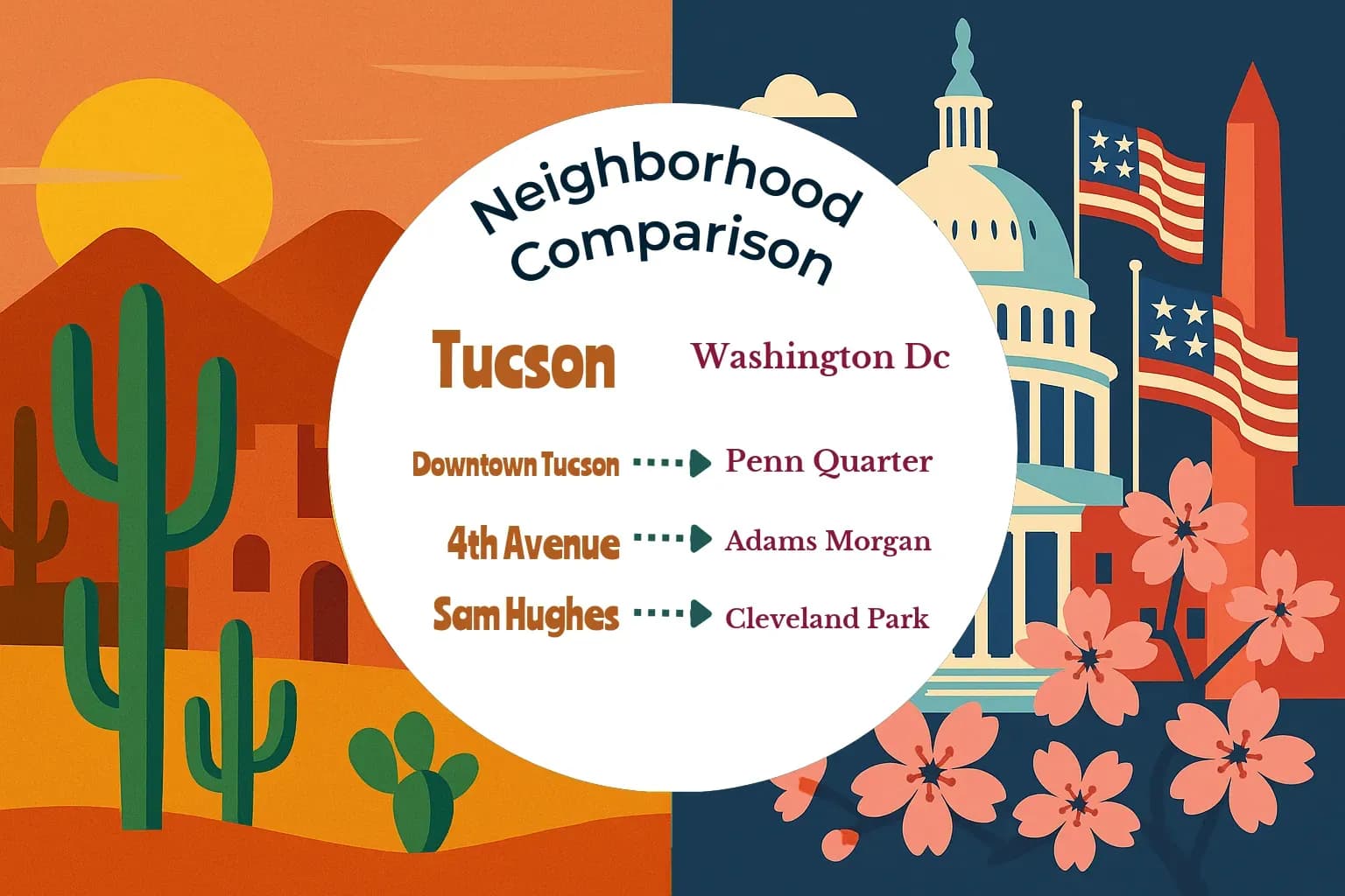 Tucson vs Washington DC Neighborhood Comparison