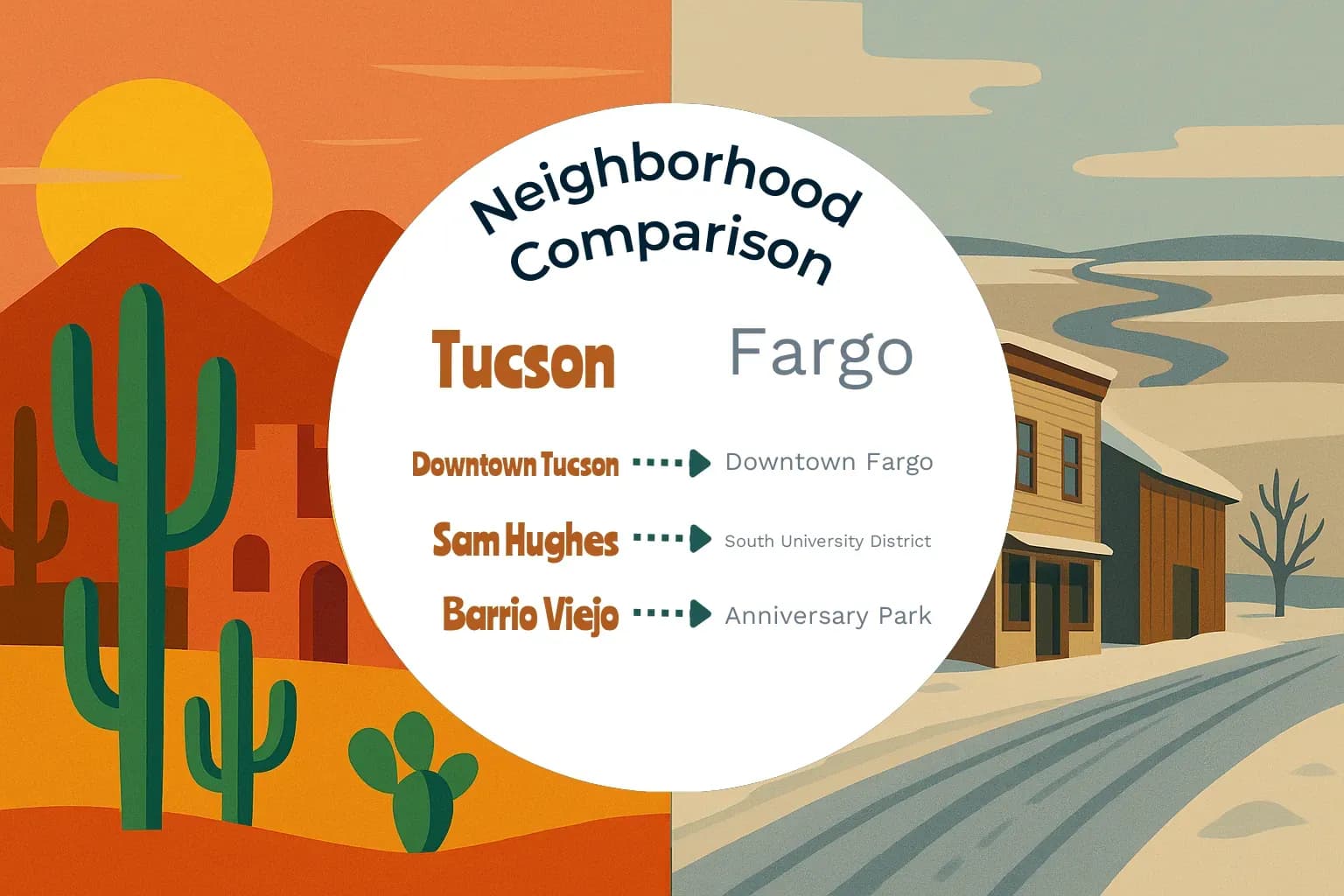 Tucson vs Fargo Neighborhood Comparison