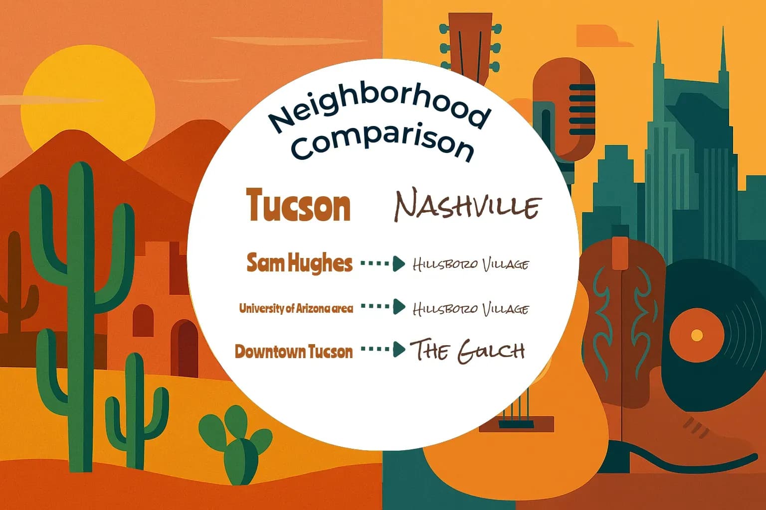 Tucson vs Nashville Neighborhood Comparison