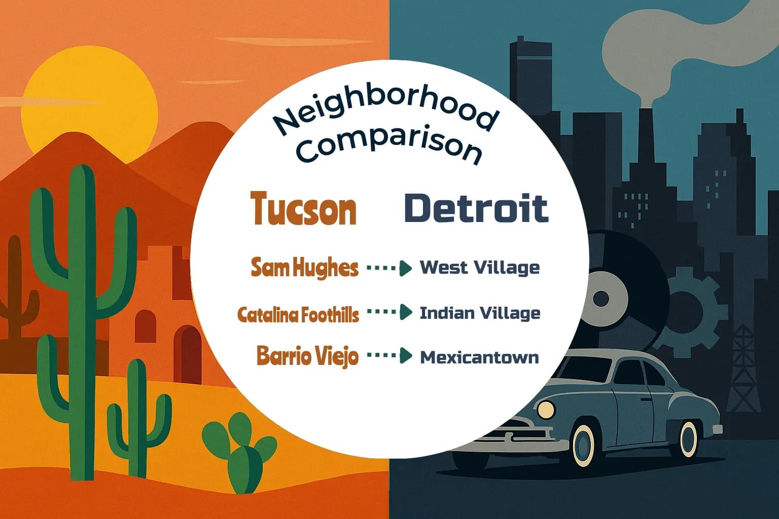 Tucson vs Detroit Neighborhood Comparison