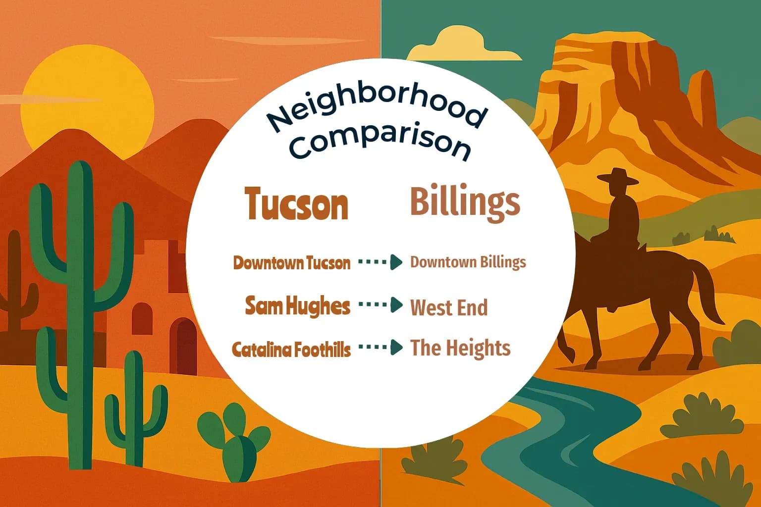 Tucson vs Billings Neighborhood Comparison