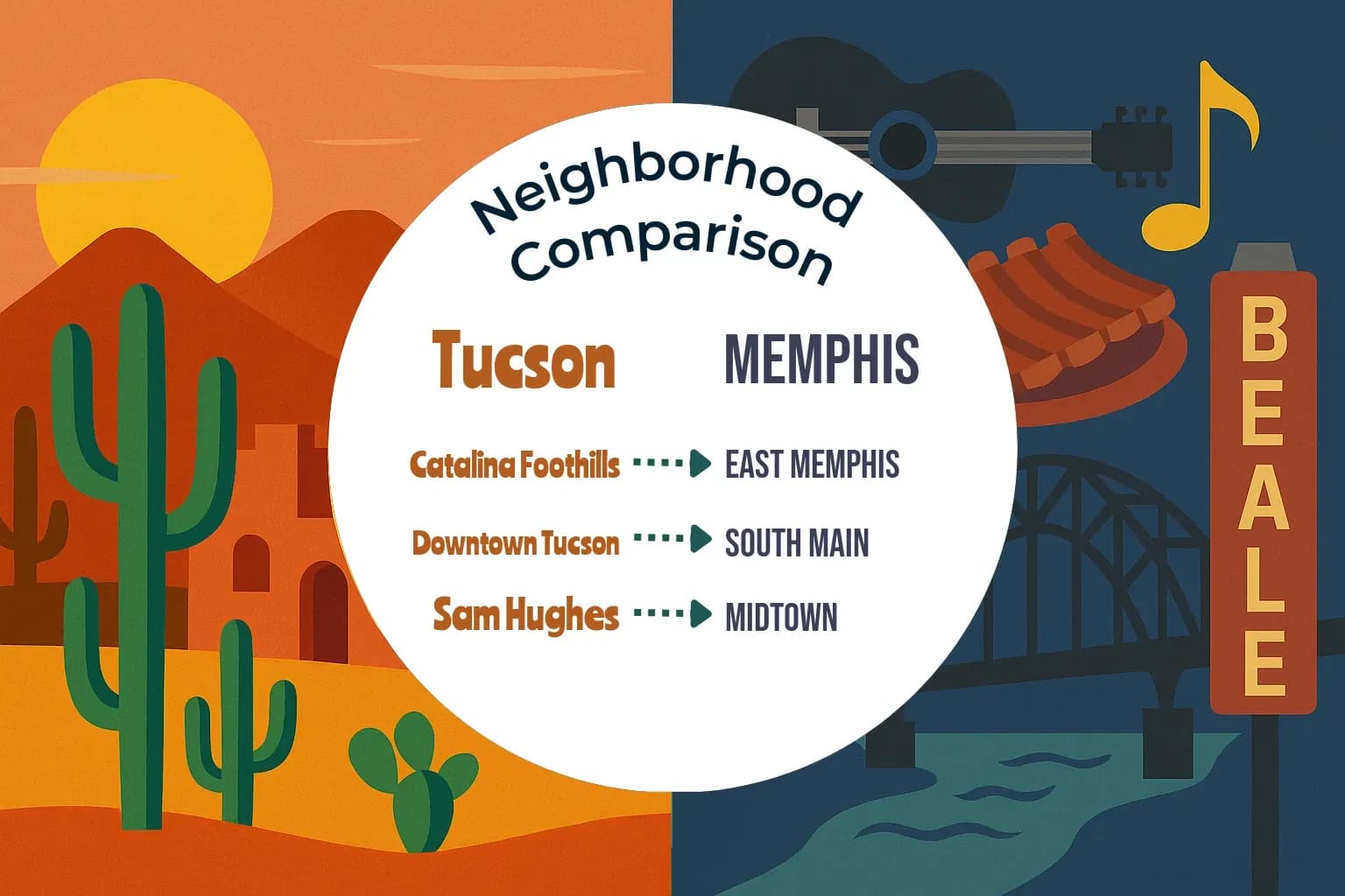 Tucson vs Memphis Neighborhood Comparison