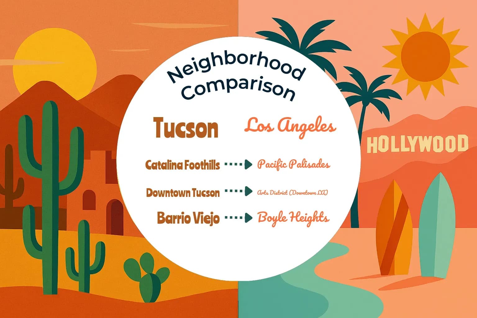 Tucson vs Los Angeles Neighborhood Comparison