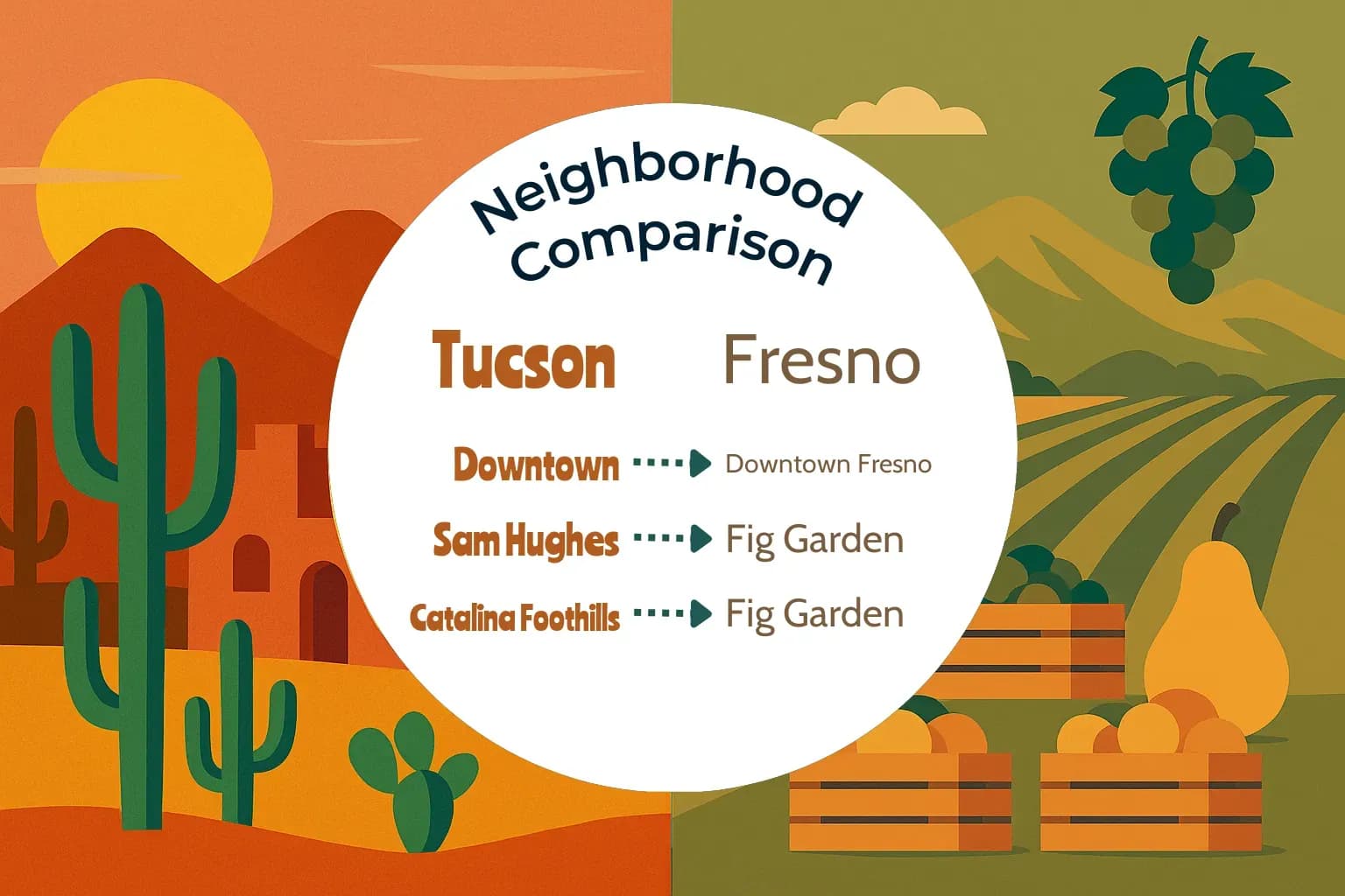 Tucson vs Fresno Neighborhood Comparison