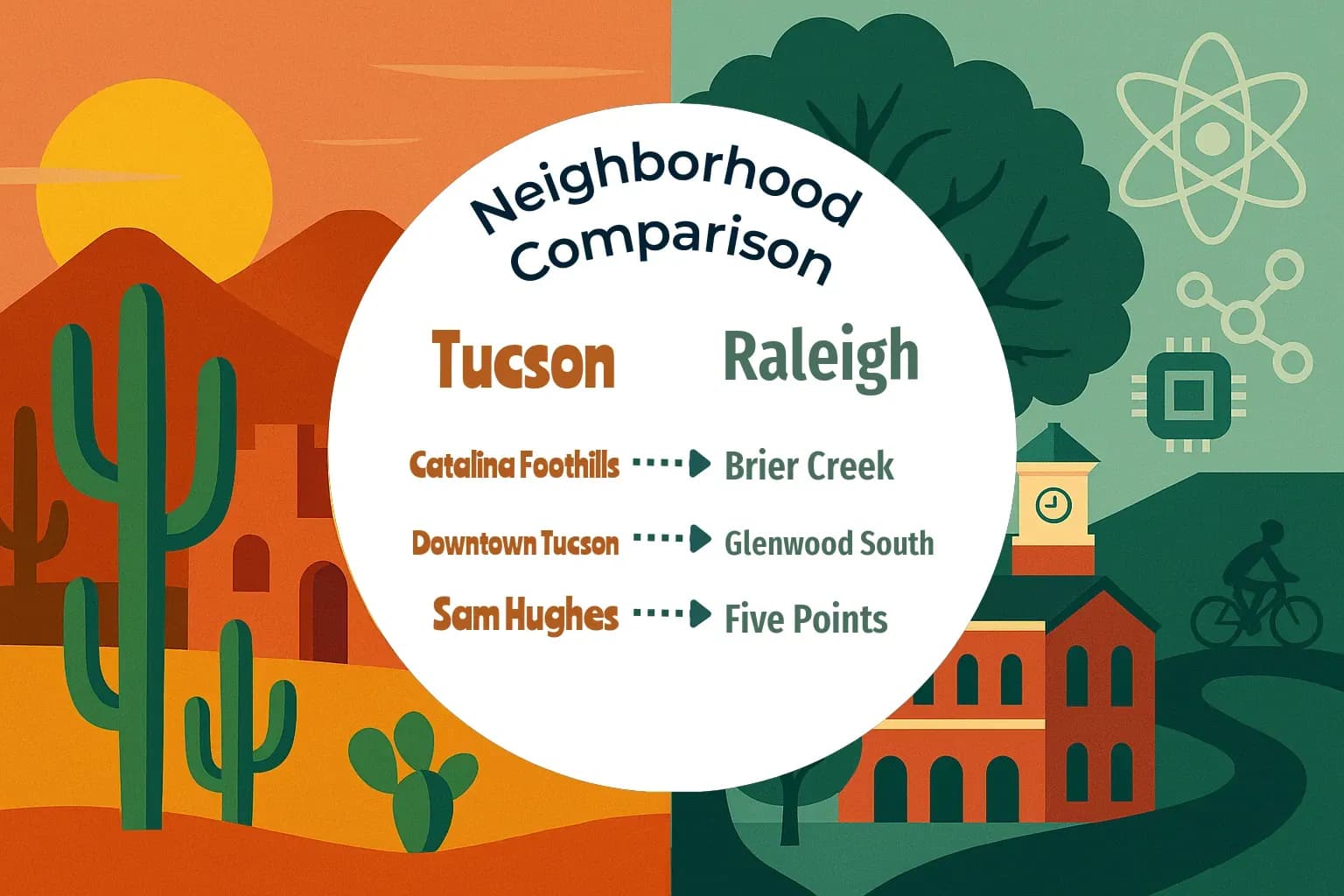 Tucson vs Raleigh Neighborhood Comparison
