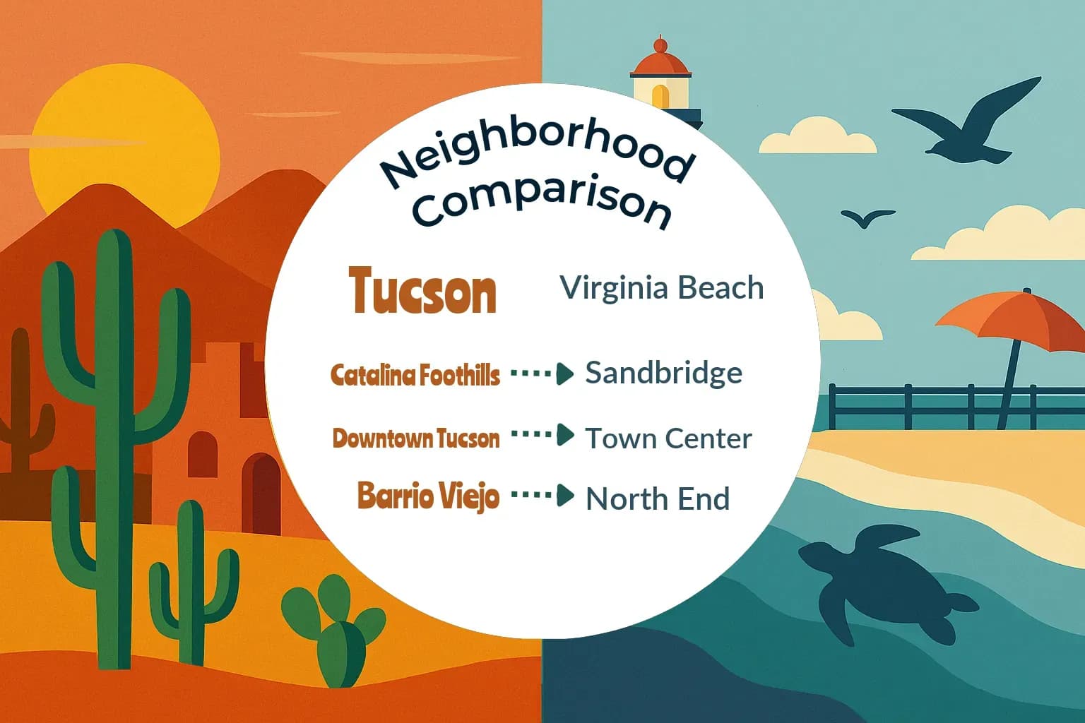 Tucson vs Virginia Beach Neighborhood Comparison