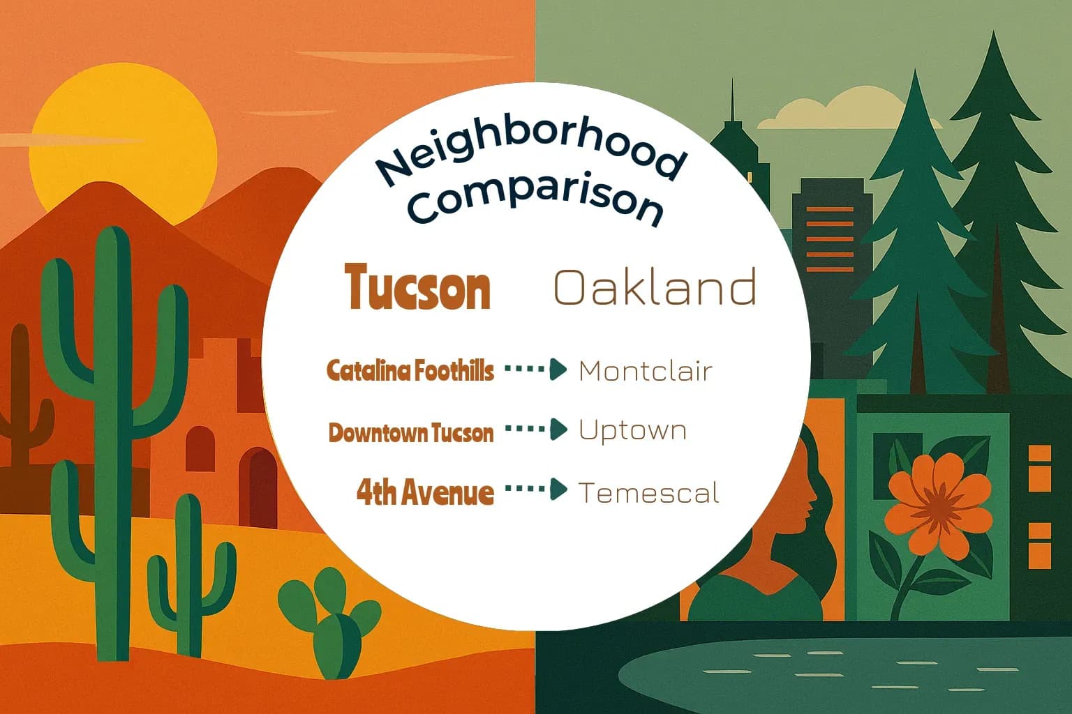 Tucson vs Oakland Neighborhood Comparison