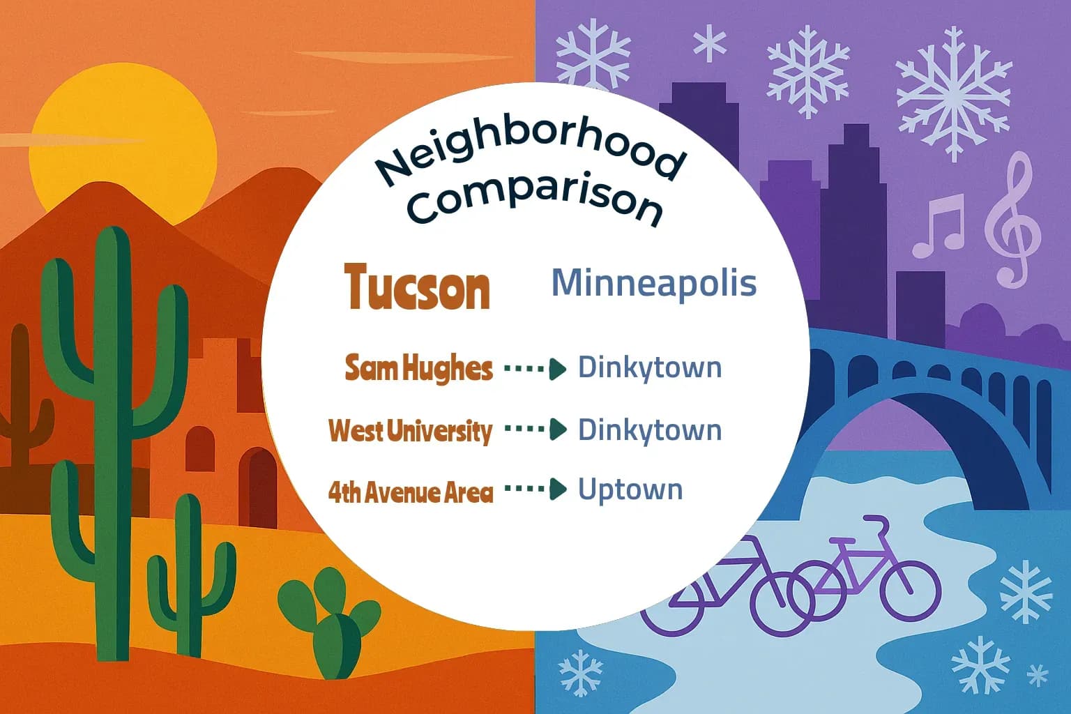 Tucson vs Minneapolis Neighborhood Comparison