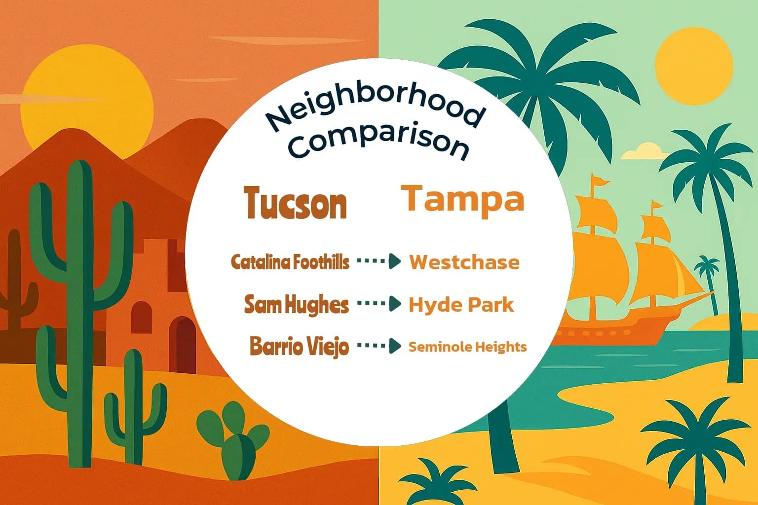 Tucson vs Tampa Neighborhood Comparison