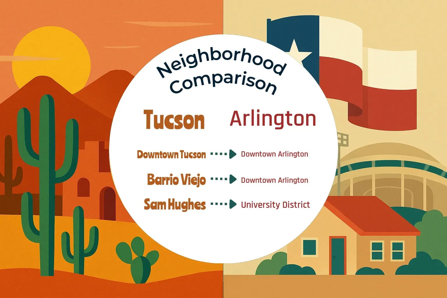 Tucson vs Arlington Neighborhood Comparison