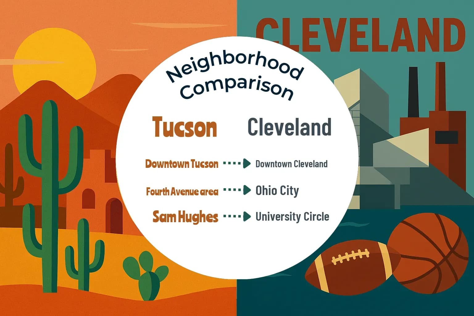 Tucson vs Cleveland Neighborhood Comparison