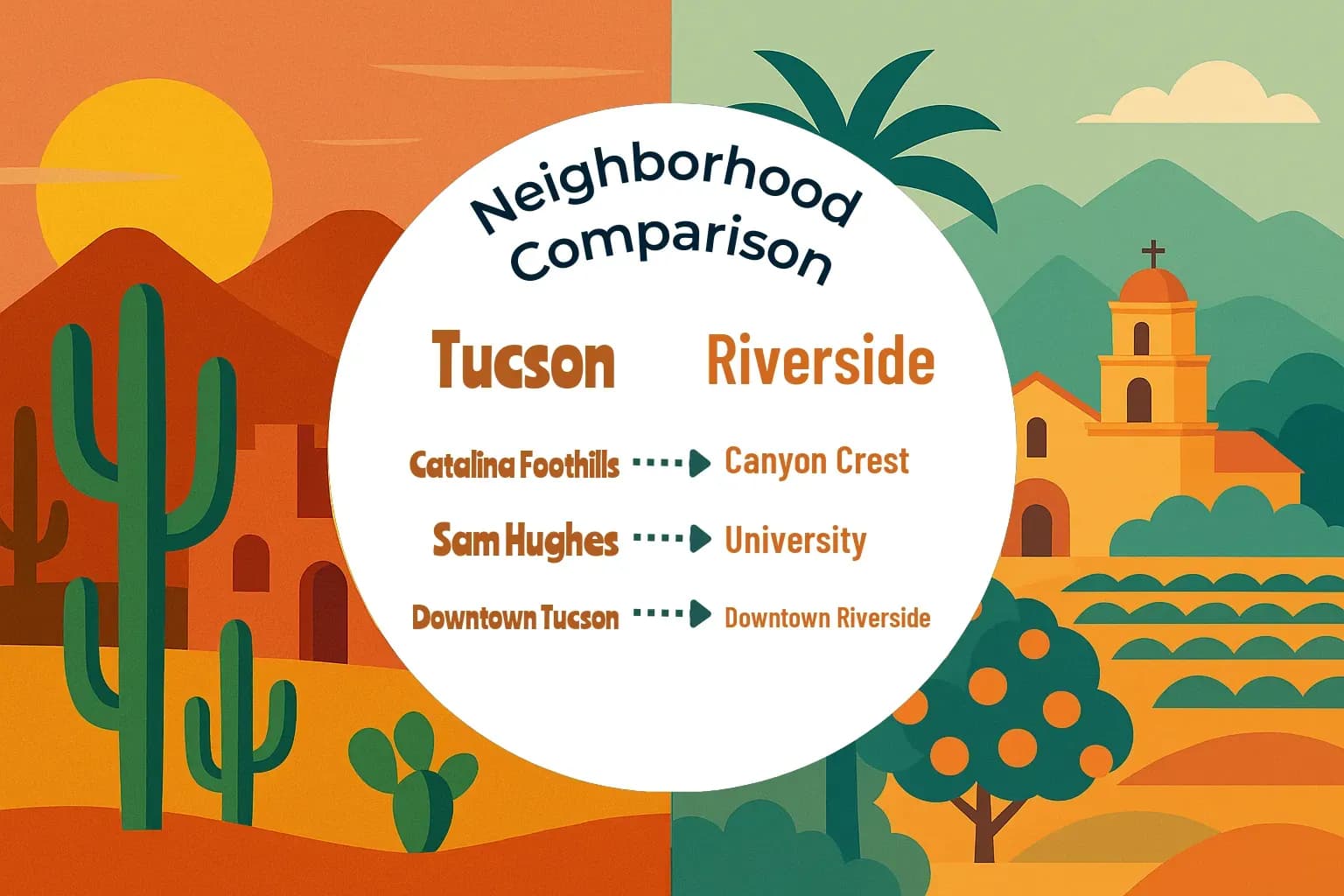 Tucson vs Riverside Neighborhood Comparison