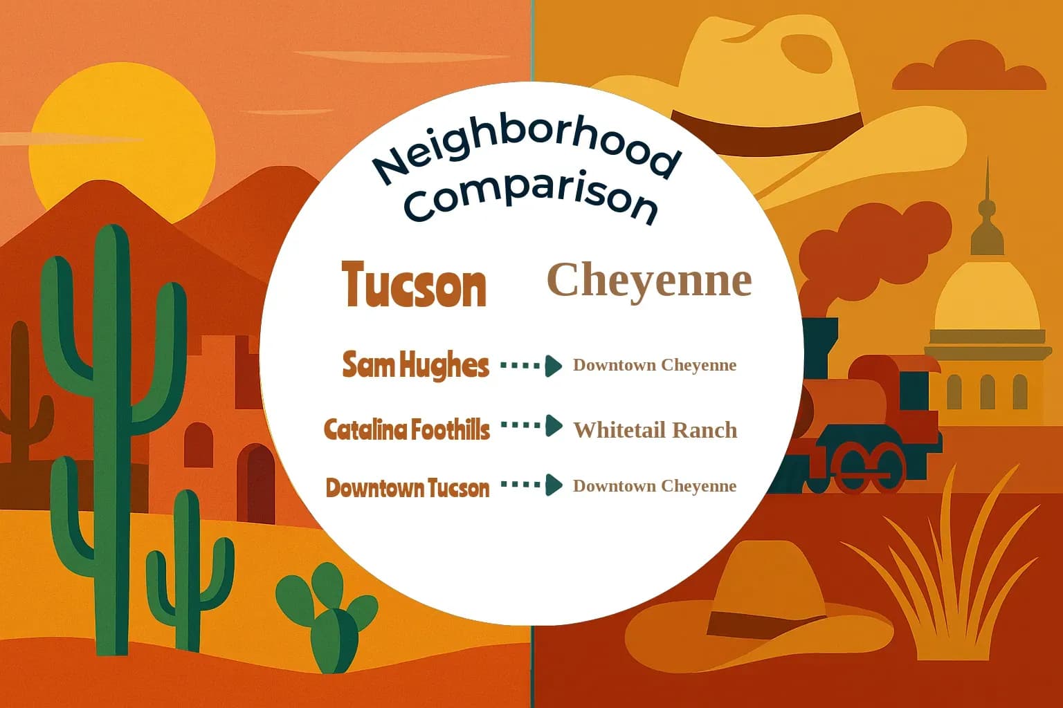 Tucson vs Cheyenne Neighborhood Comparison