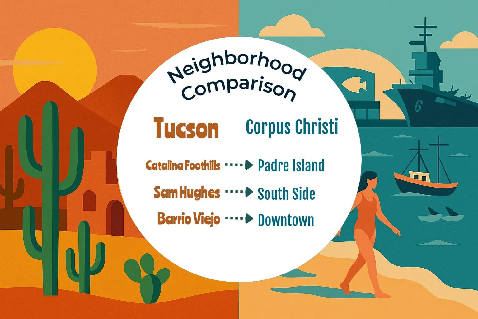 Tucson vs Corpus Christi Neighborhood Comparison