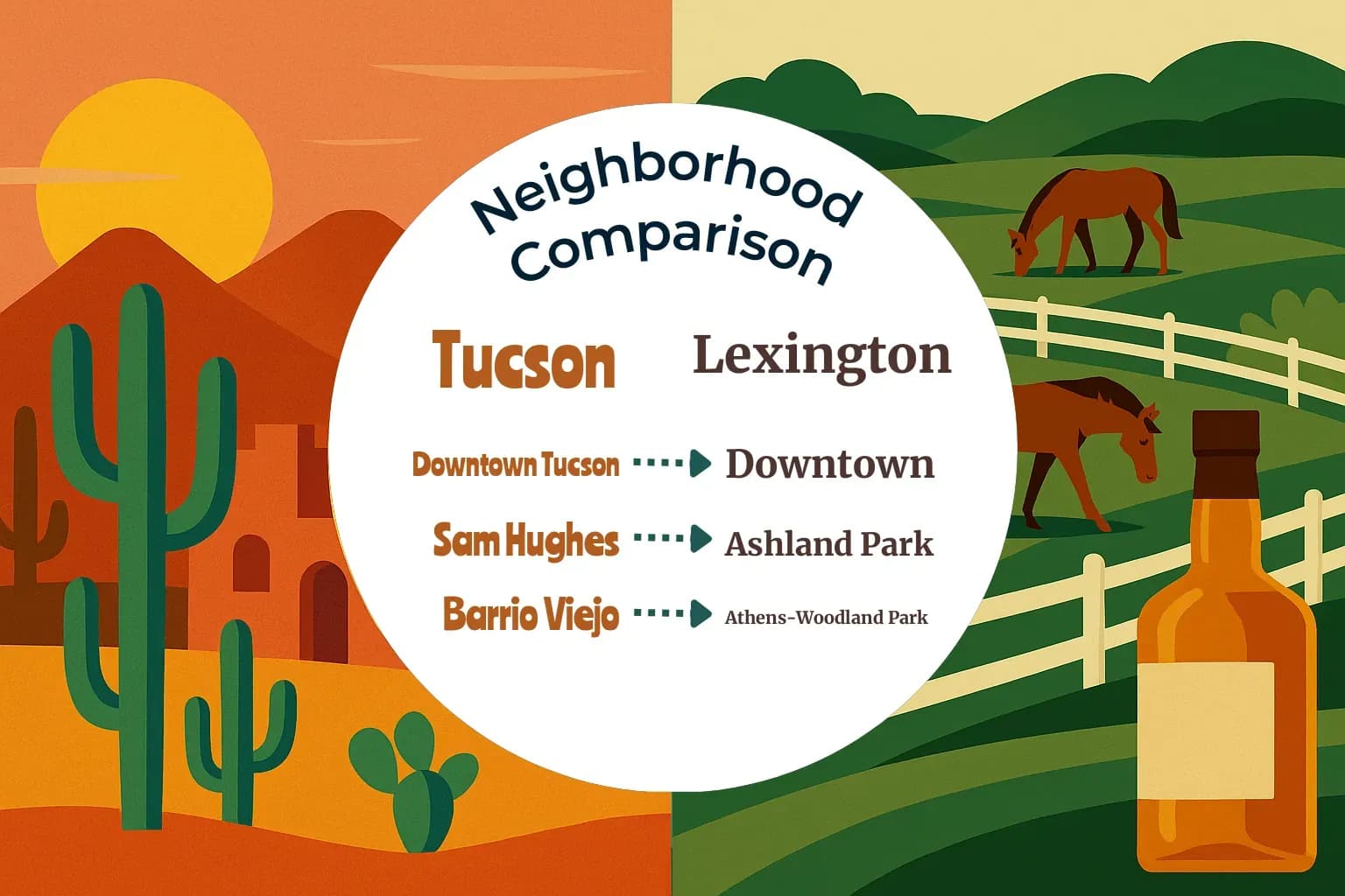 Tucson vs Lexington Neighborhood Comparison