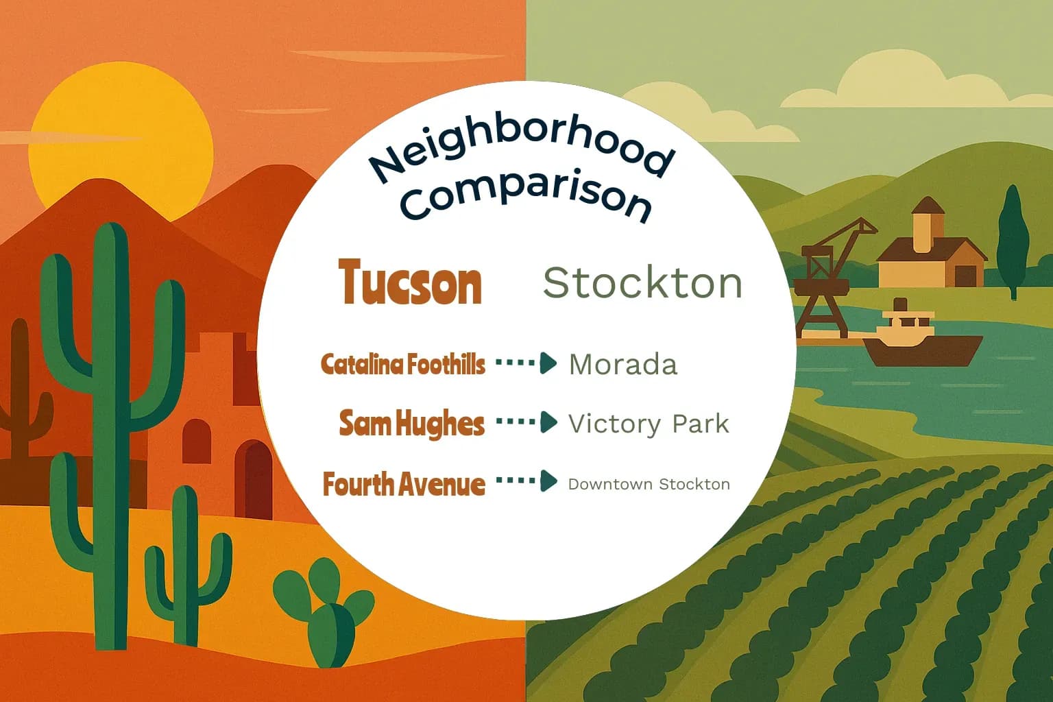 Tucson vs Stockton Neighborhood Comparison