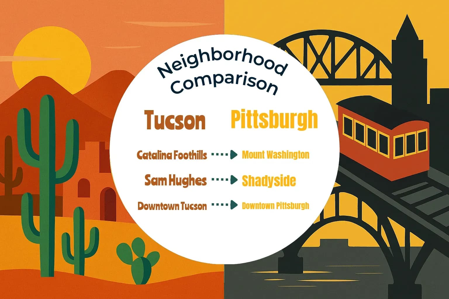 Tucson vs Pittsburgh Neighborhood Comparison