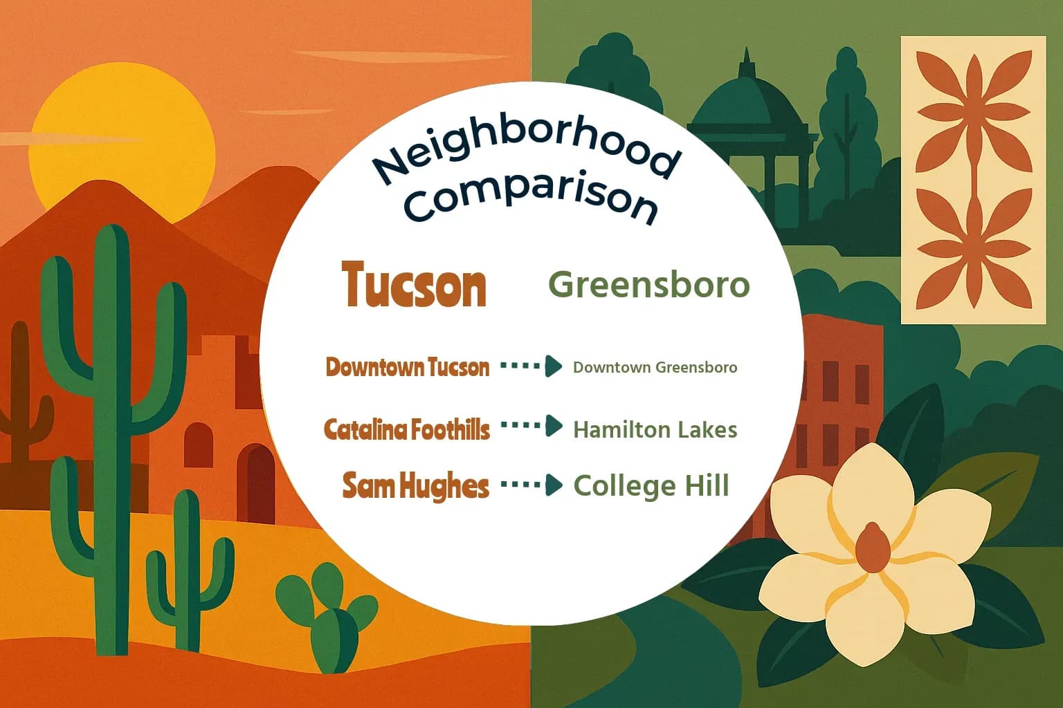 Tucson vs Greensboro Neighborhood Comparison