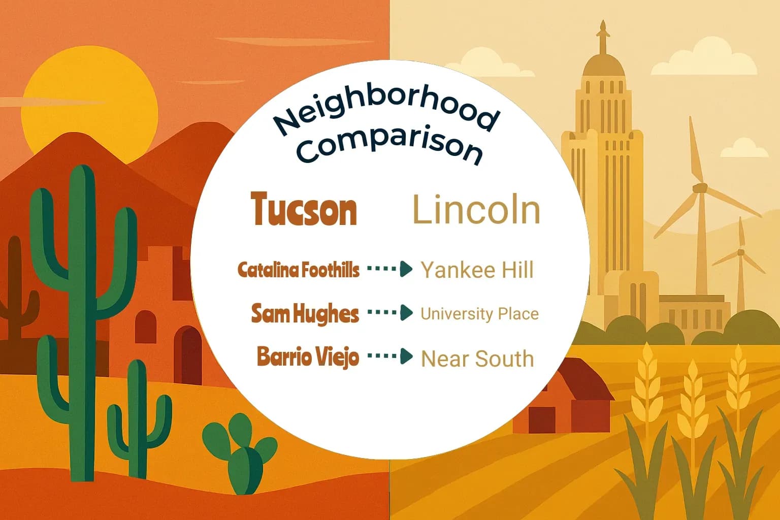 Tucson vs Lincoln Neighborhood Comparison