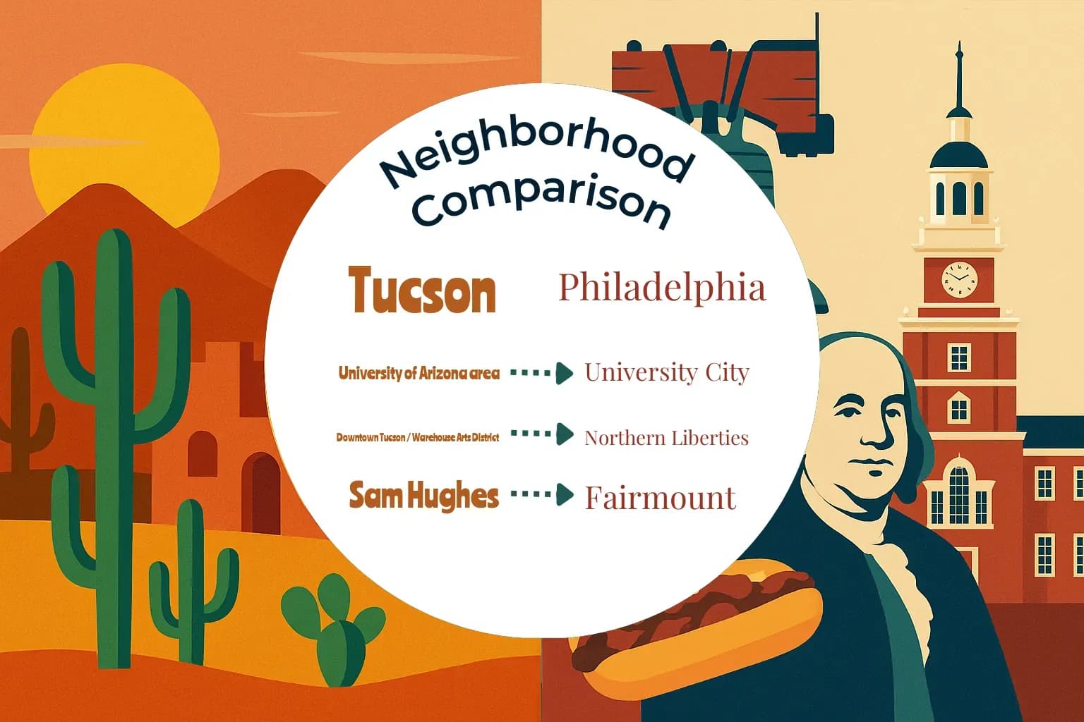 Tucson vs Philadelphia Neighborhood Comparison