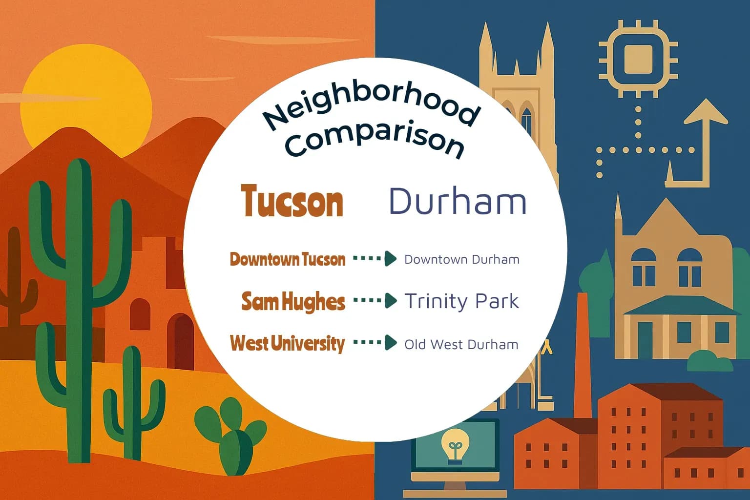 Tucson vs Durham Neighborhood Comparison