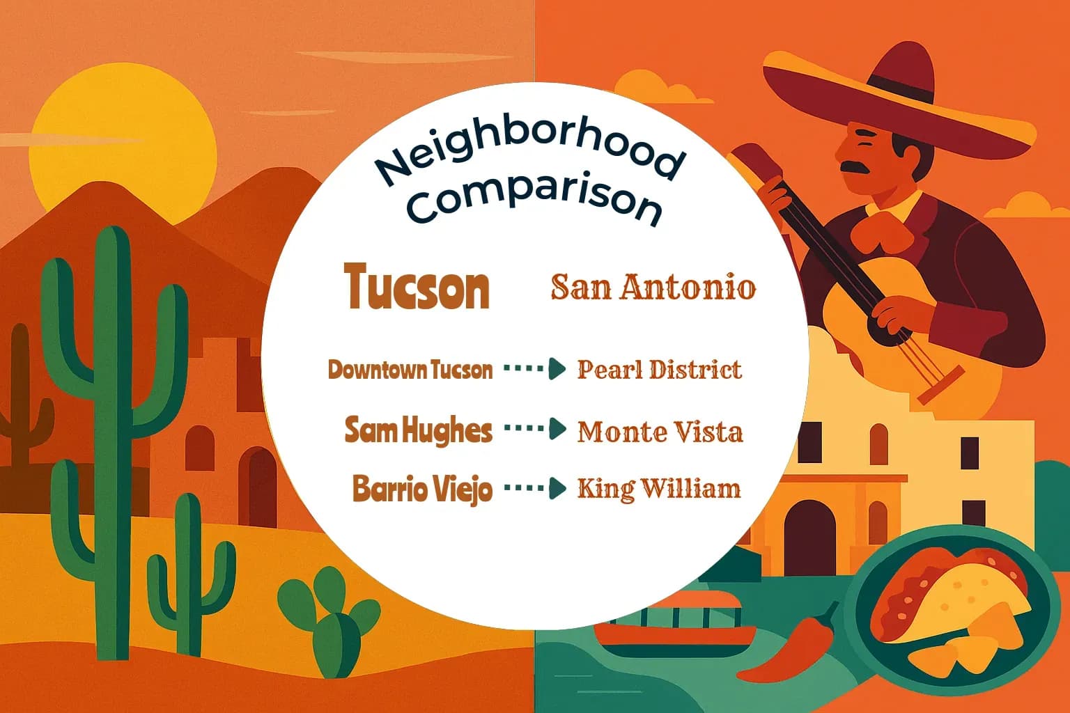 Tucson vs San Antonio Neighborhood Comparison