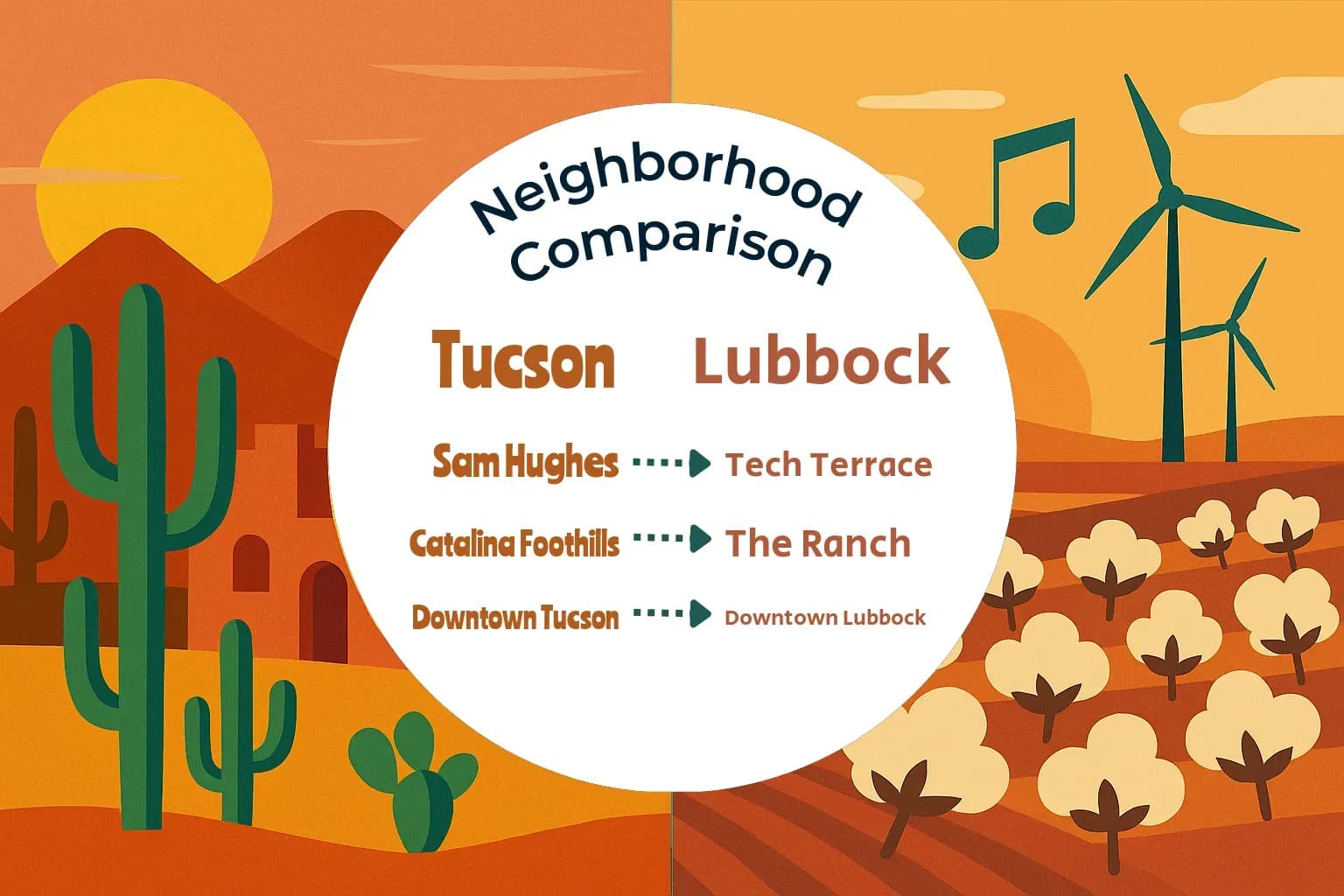 Tucson vs Lubbock Neighborhood Comparison