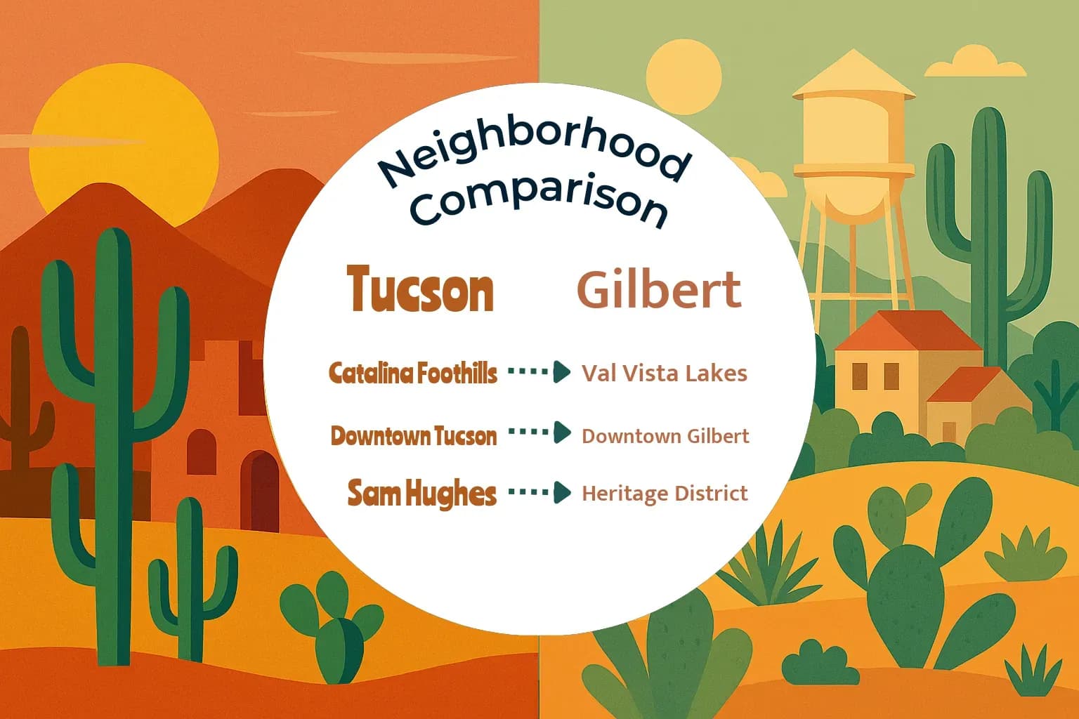 Tucson vs Gilbert Neighborhood Comparison
