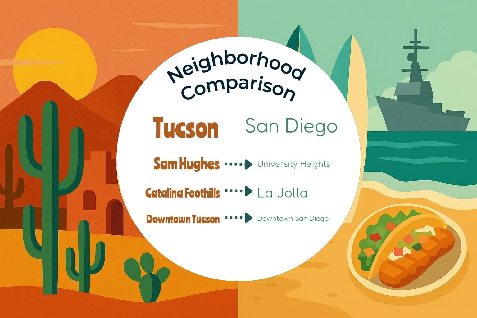 Tucson vs San Diego Neighborhood Comparison