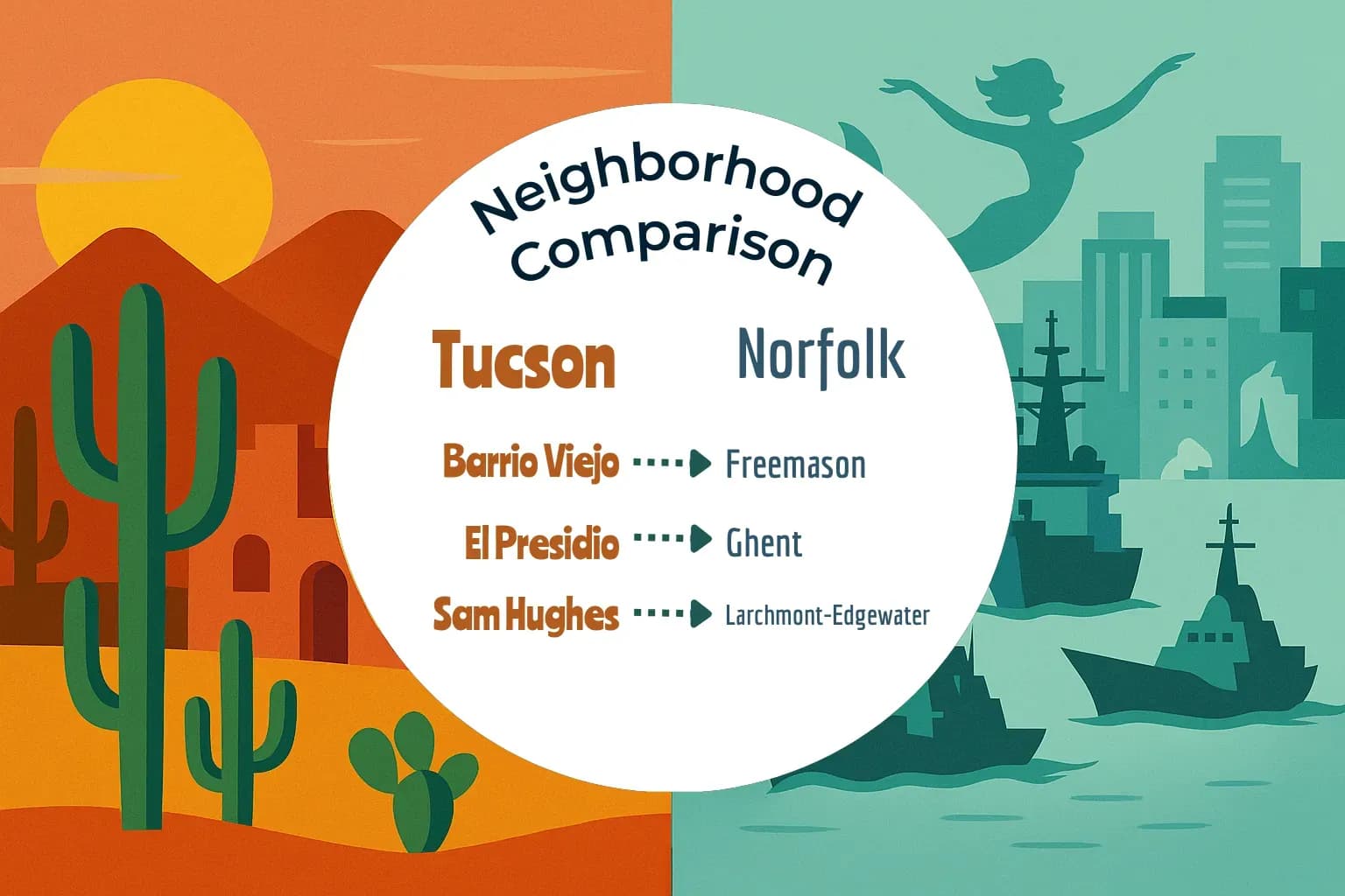 Tucson vs Norfolk Neighborhood Comparison