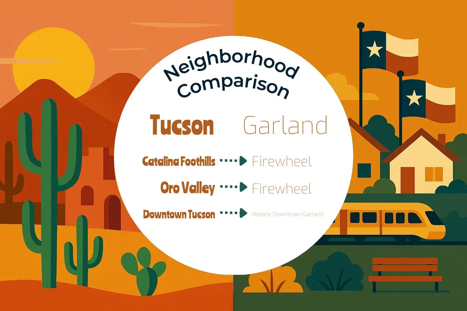 Tucson vs Garland Neighborhood Comparison