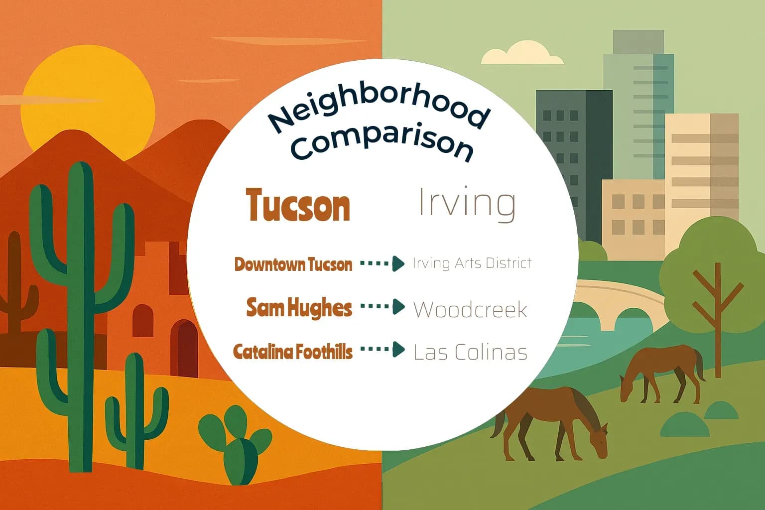 Tucson vs Irving Neighborhood Comparison