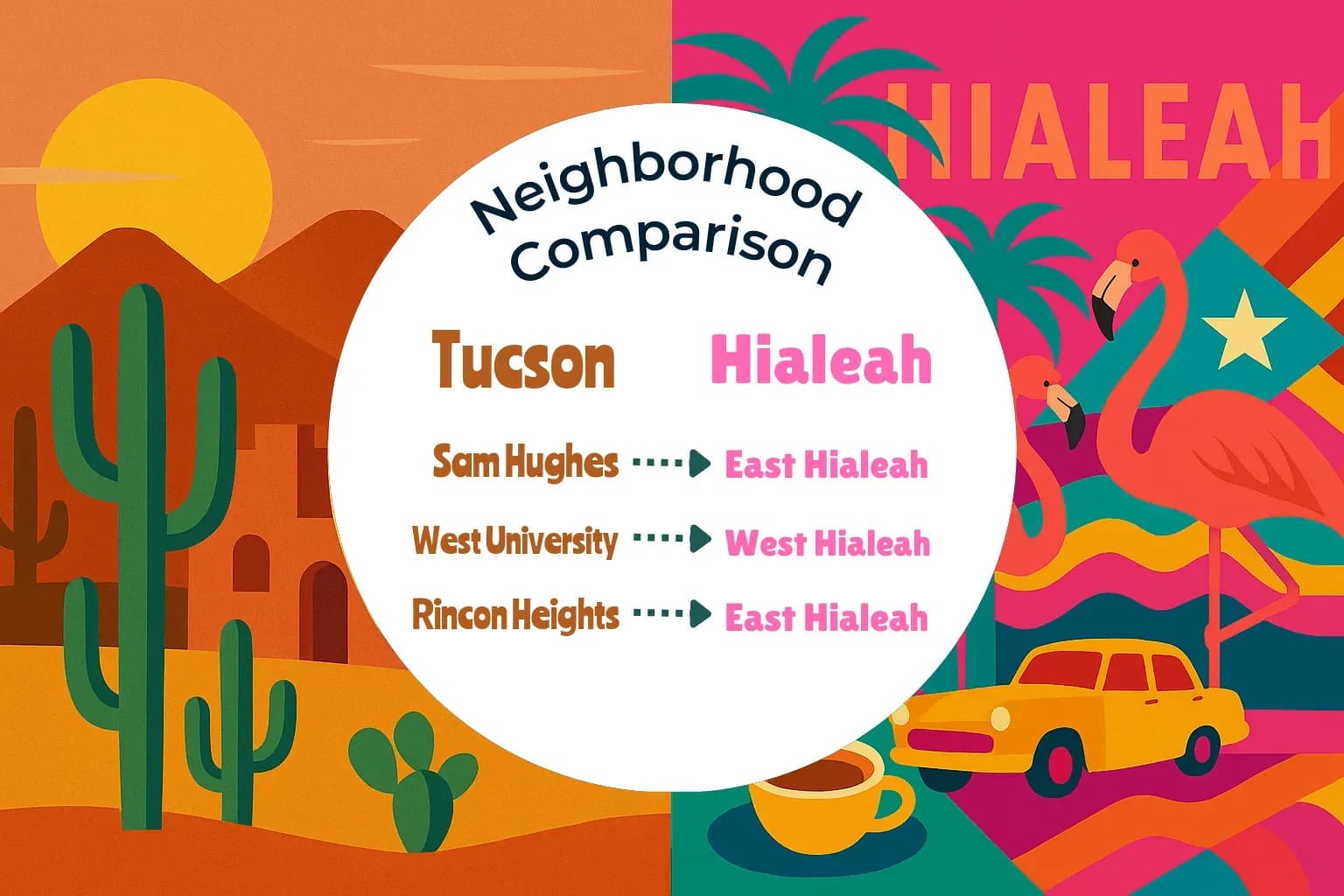 Tucson vs Hialeah Neighborhood Comparison