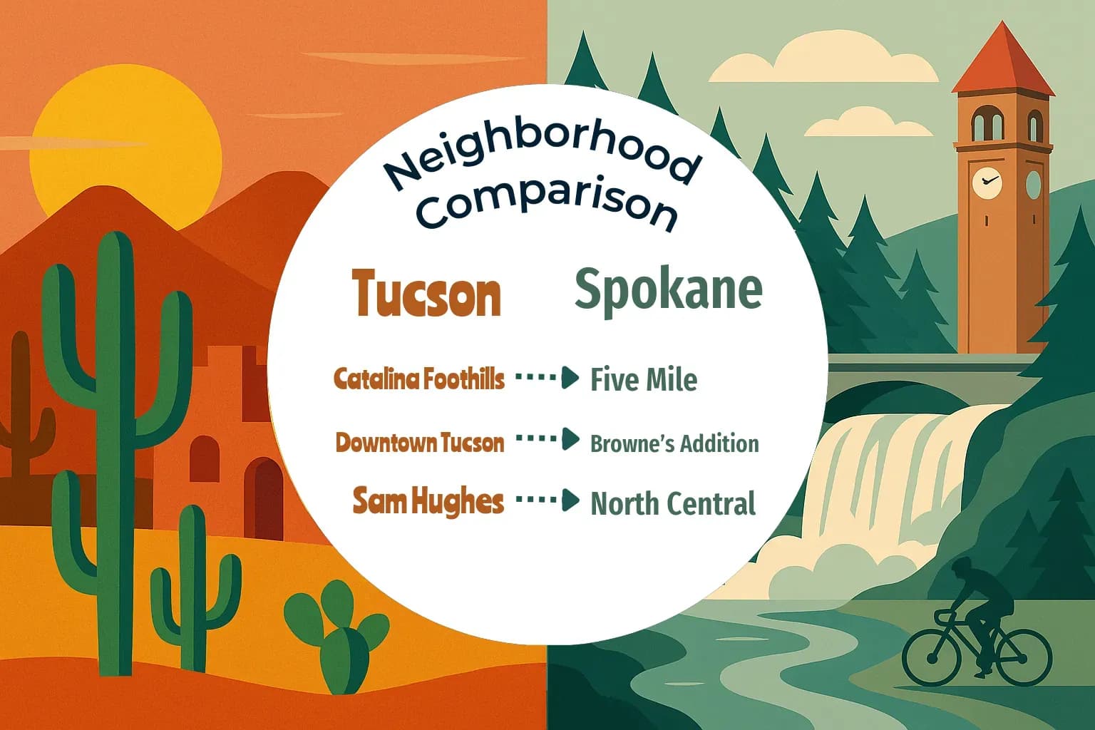 Tucson vs Spokane Neighborhood Comparison