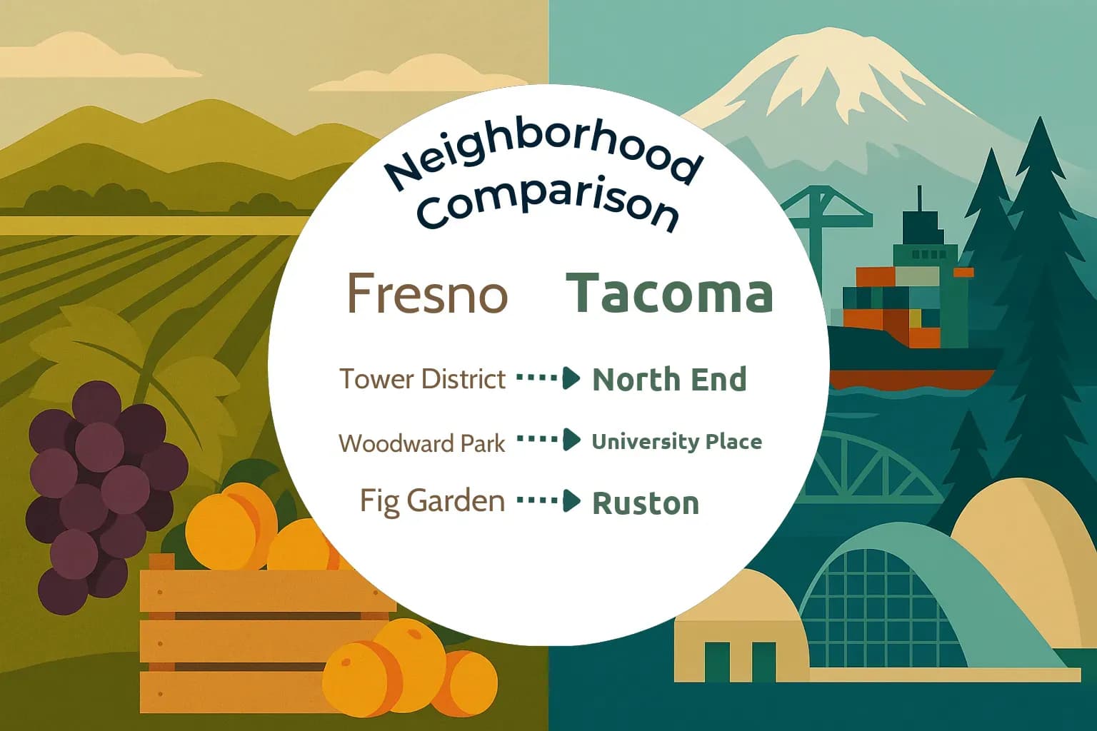 Fresno vs Tacoma Neighborhood Comparison