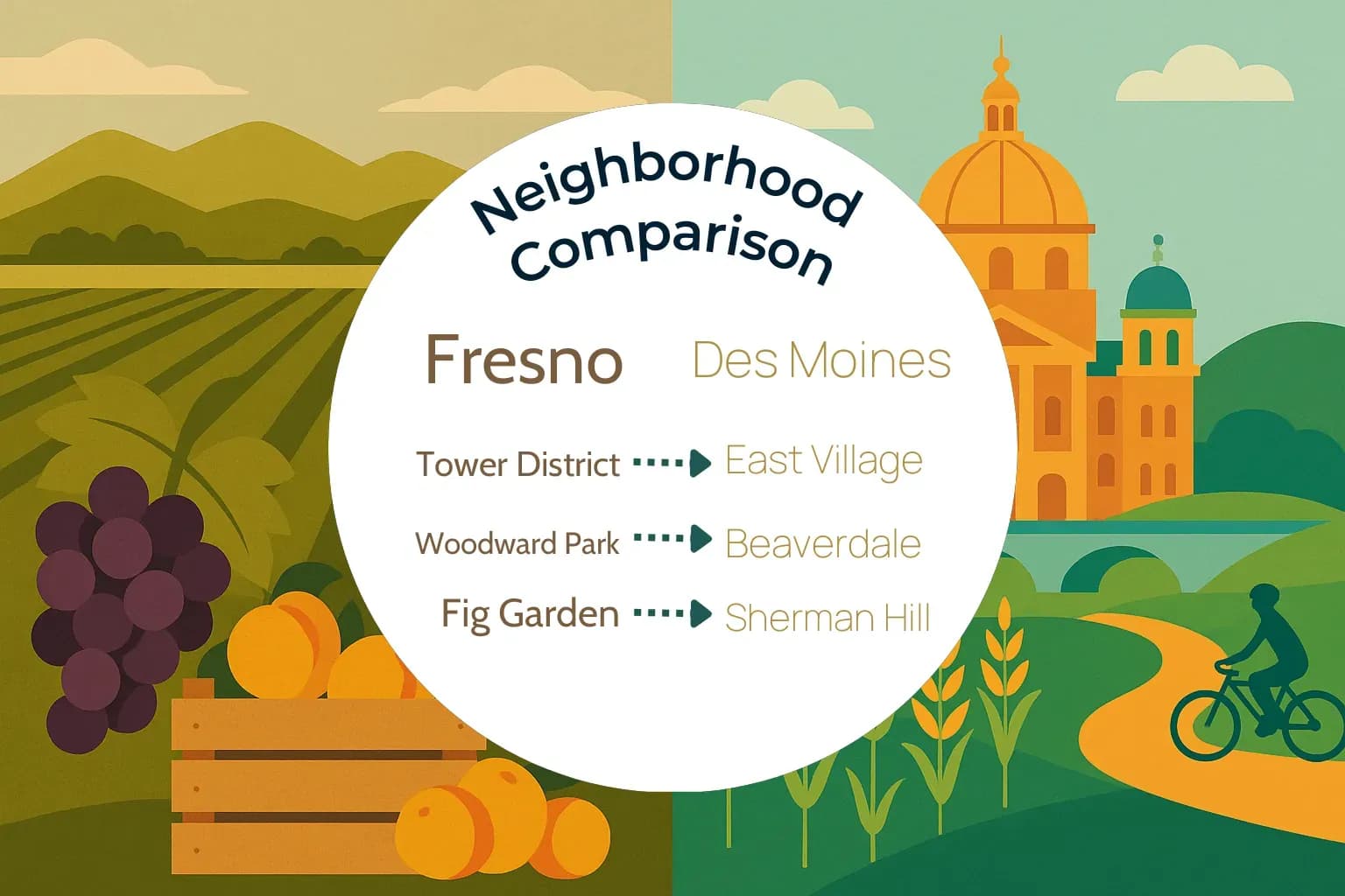 Fresno vs Des Moines Neighborhood Comparison