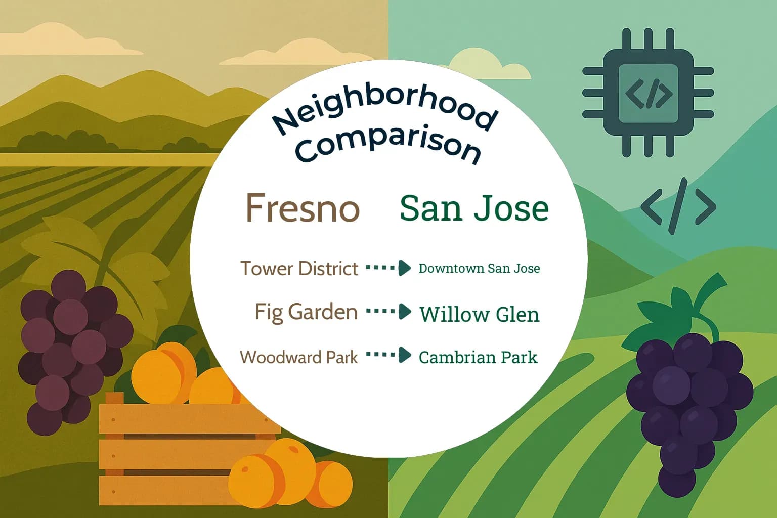 Fresno vs San Jose Neighborhood Comparison