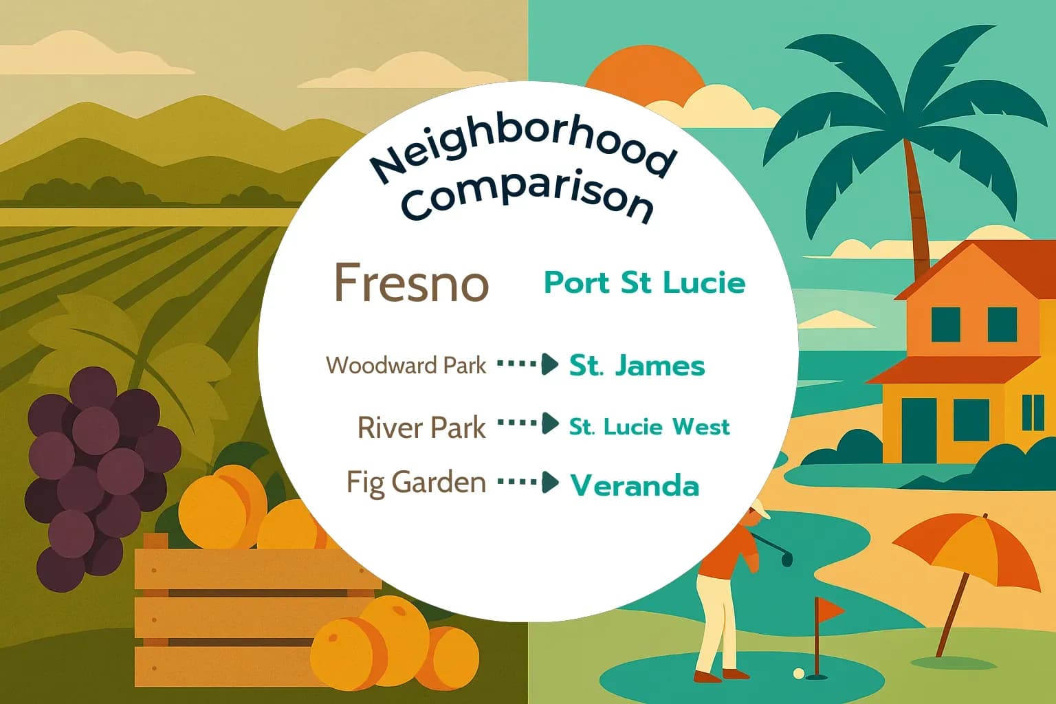 Fresno vs Port St. Lucie Neighborhood Comparison