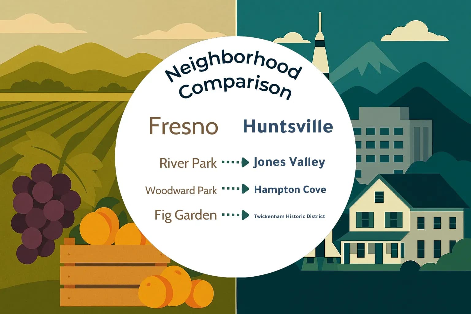 Fresno vs Huntsville Neighborhood Comparison